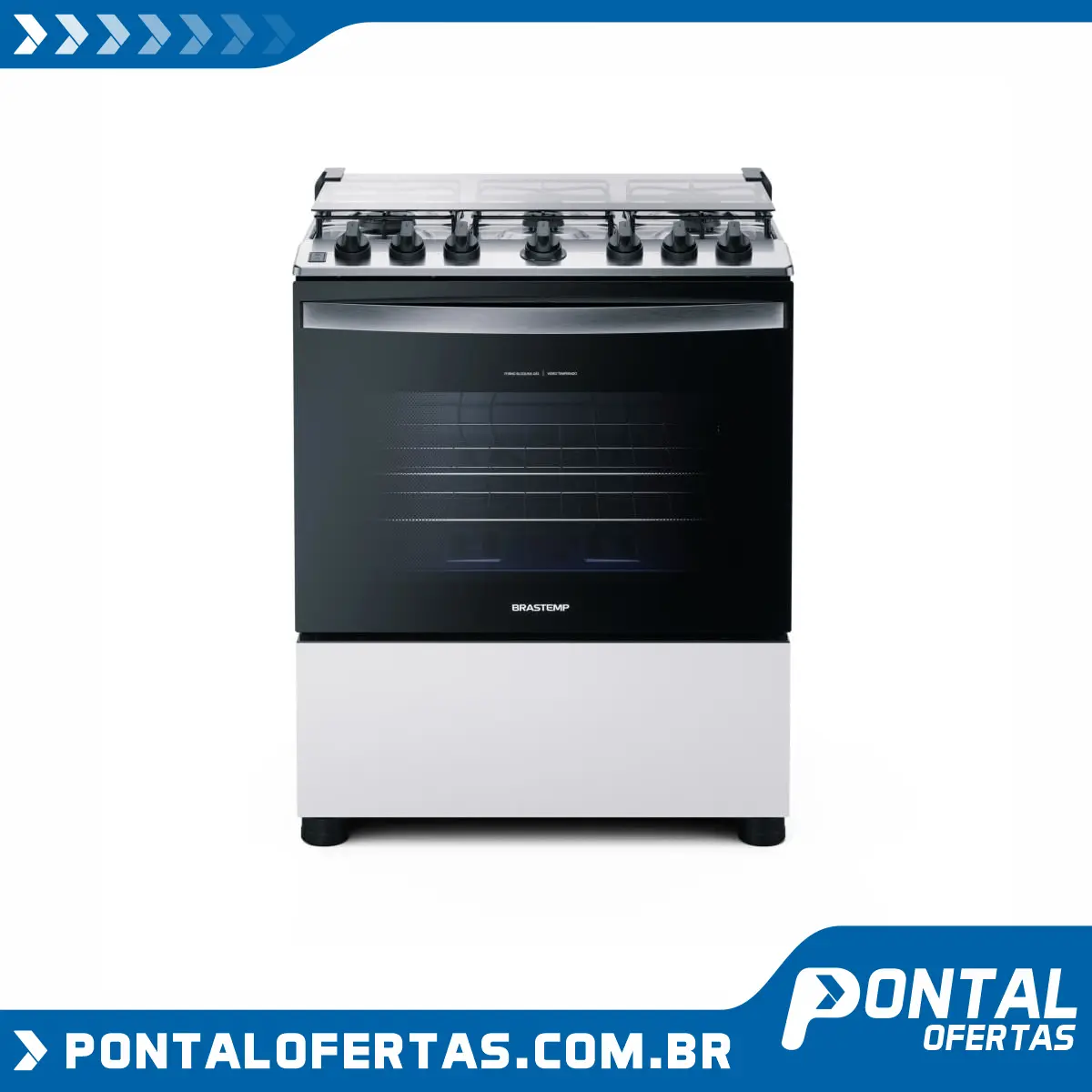 Fogão Brastemp 6 Bocas Branco Com Botões Removíveis E Exclusivo Aro Protetor Fogão Brastemp 6 Bocas Branco Com Botões Removíveis E Exclusivo Aro Protetor