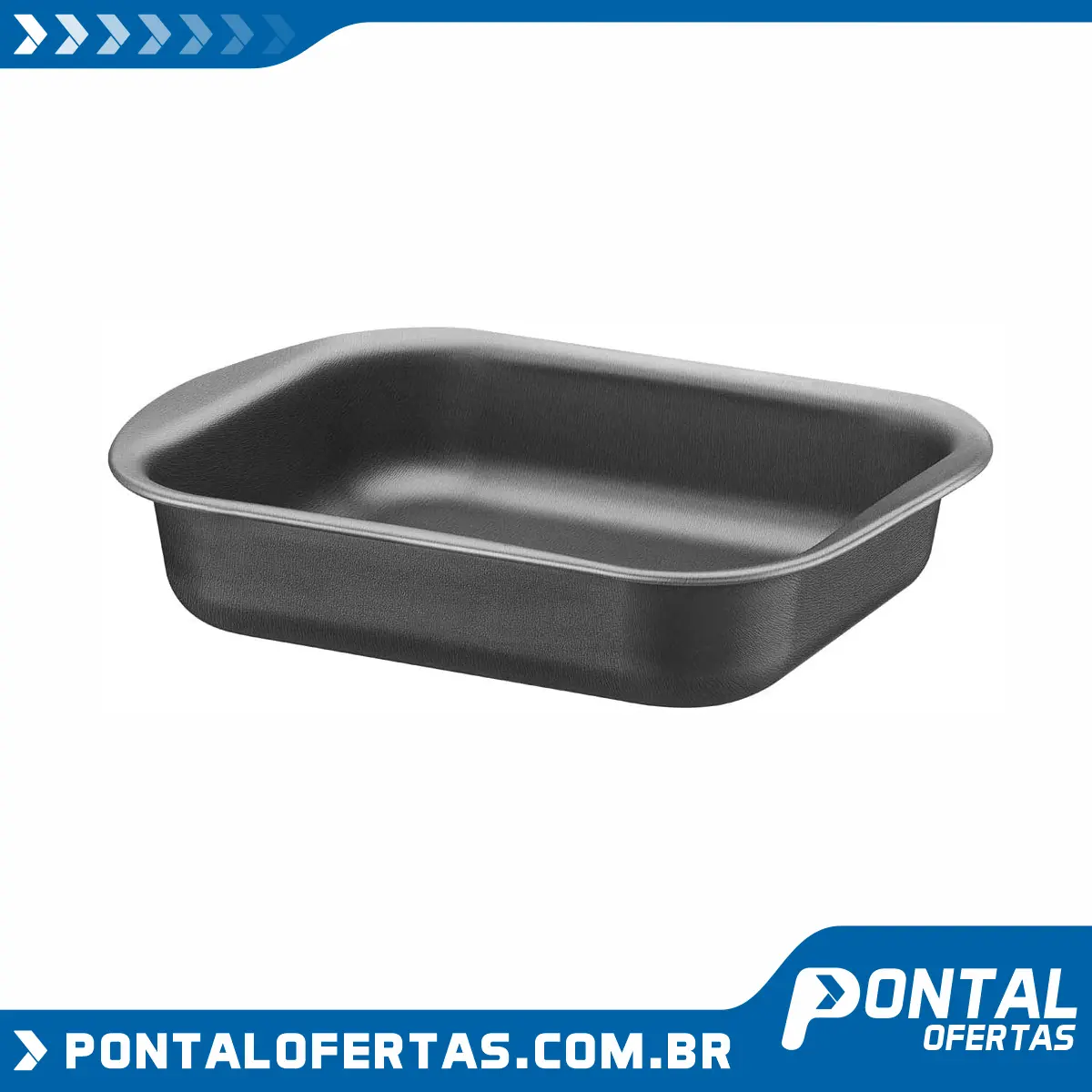 Assadeira Funda de Alumínio com Revestimento Interno Antiaderente Tramontina Brasil Grafite Assadeira Funda de Alumínio com Revestimento Interno Antiaderente Tramontina Brasil Grafite