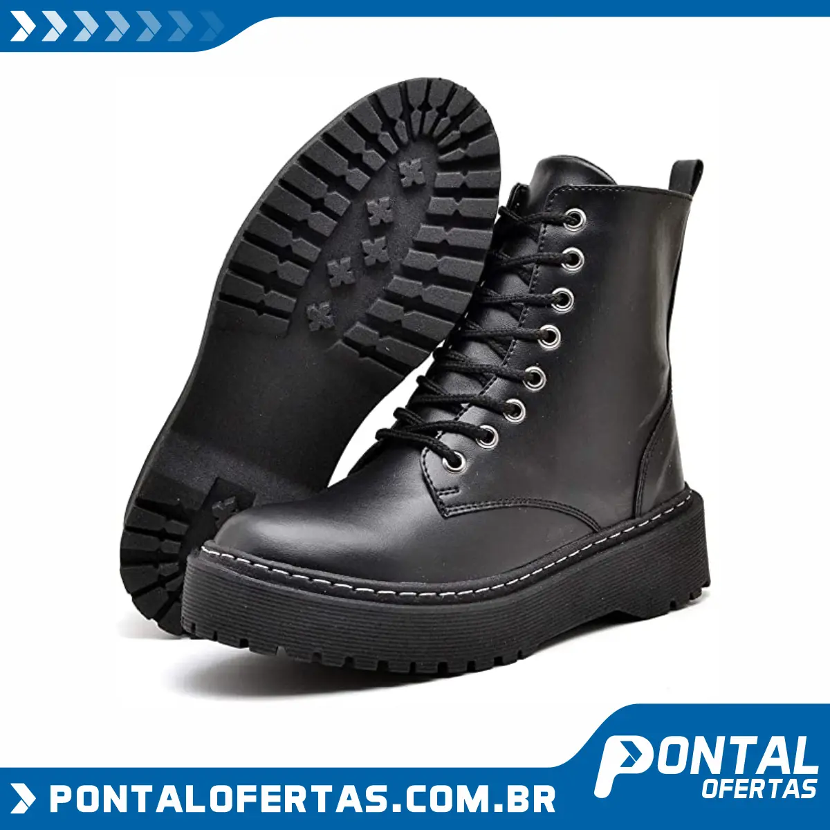 Bota Coturno Tratorada Feminina DUBUY R1105DB Bota Coturno Tratorada Feminina DUBUY R1105DB