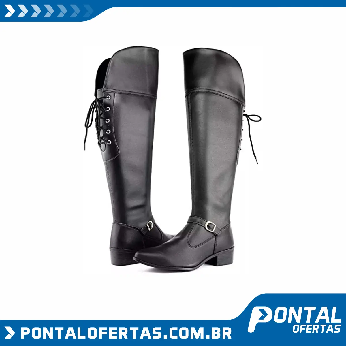 Bota Feminina Dona Beja Over the Knee Cano Longo Preta Bota Feminina Dona Beja Over the Knee Cano Longo Preta
