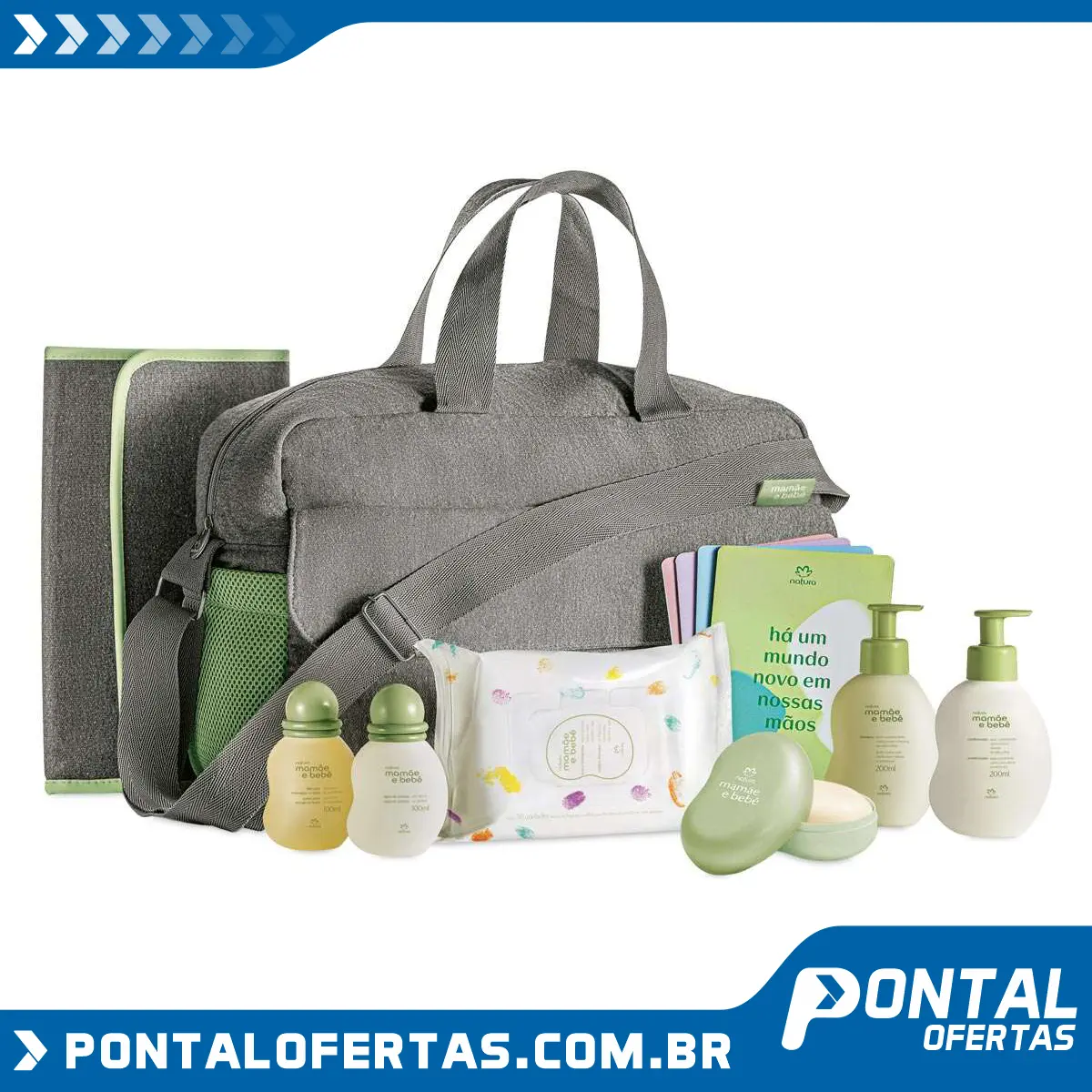 Conjunto Natura Mamãe e Bebê com Bolsa e Trocador Conjunto Natura Mamãe e Bebê com Bolsa e Trocador