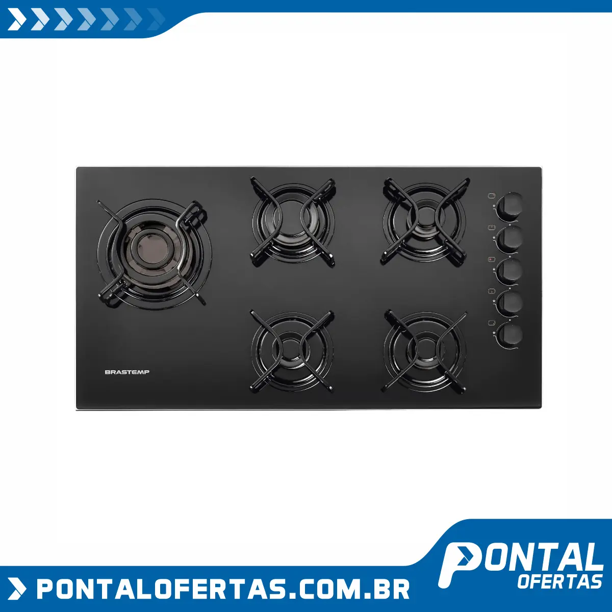 Cooktop 5 bocas Brastemp com quadrichama e acendimento automático BIVOLT Cooktop 5 bocas Brastemp com quadrichama e acendimento automático BIVOLT
