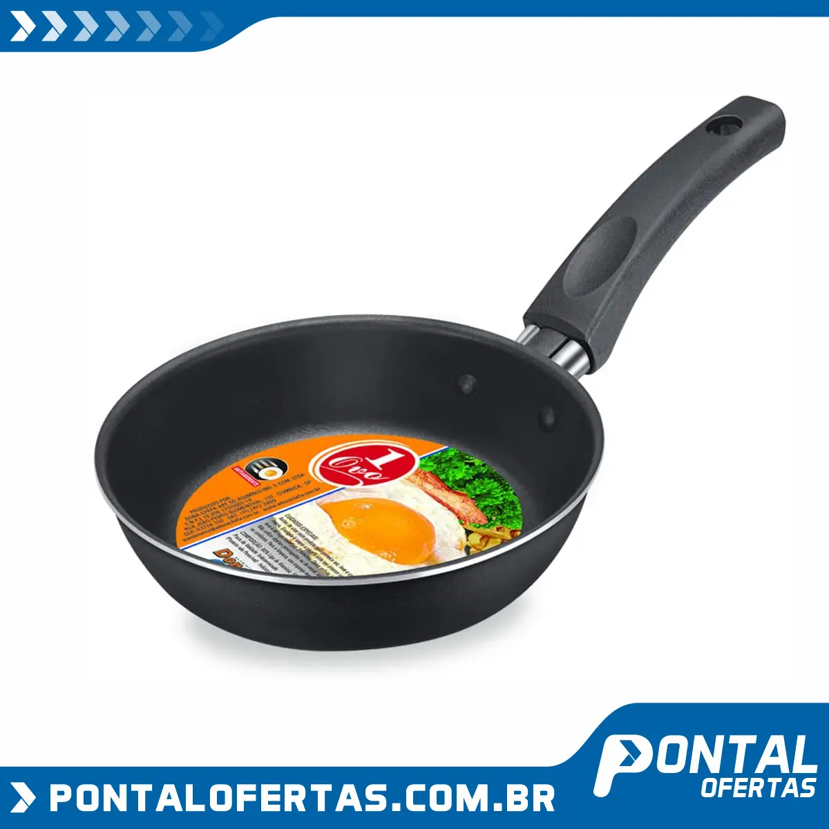 Dona Chefa Frigideira 1 Ovo, Tam Pequeno, Preta Dona Chefa Frigideira 1 Ovo, Tam Pequeno, Preta