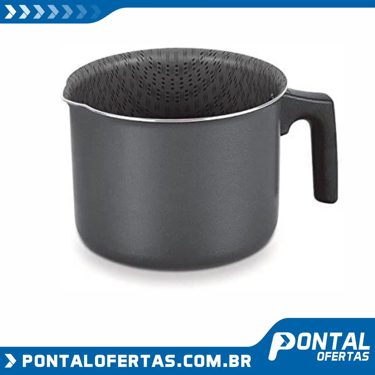 Fervedor de Alumínio com Revestimento Interno de Antiaderente Tramontina Cinza 10Cm Fervedor de Alumínio com Revestimento Interno de Antiaderente Tramontina Cinza 10Cm