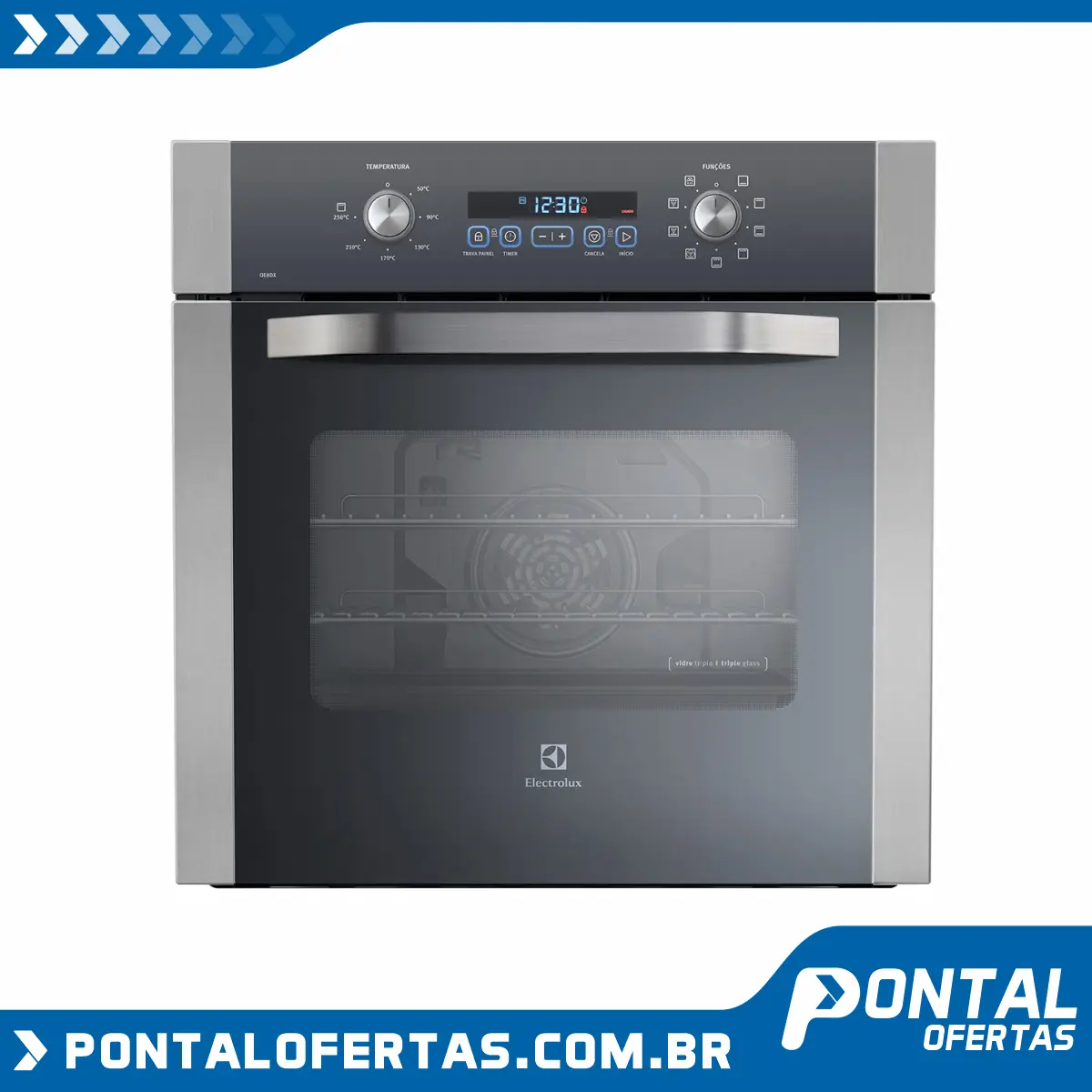 Forno Elétrico De Embutir Electrolux Oe8Dx Timer Digital 220V Forno Elétrico De Embutir Electrolux Oe8Dx Timer Digital 220V