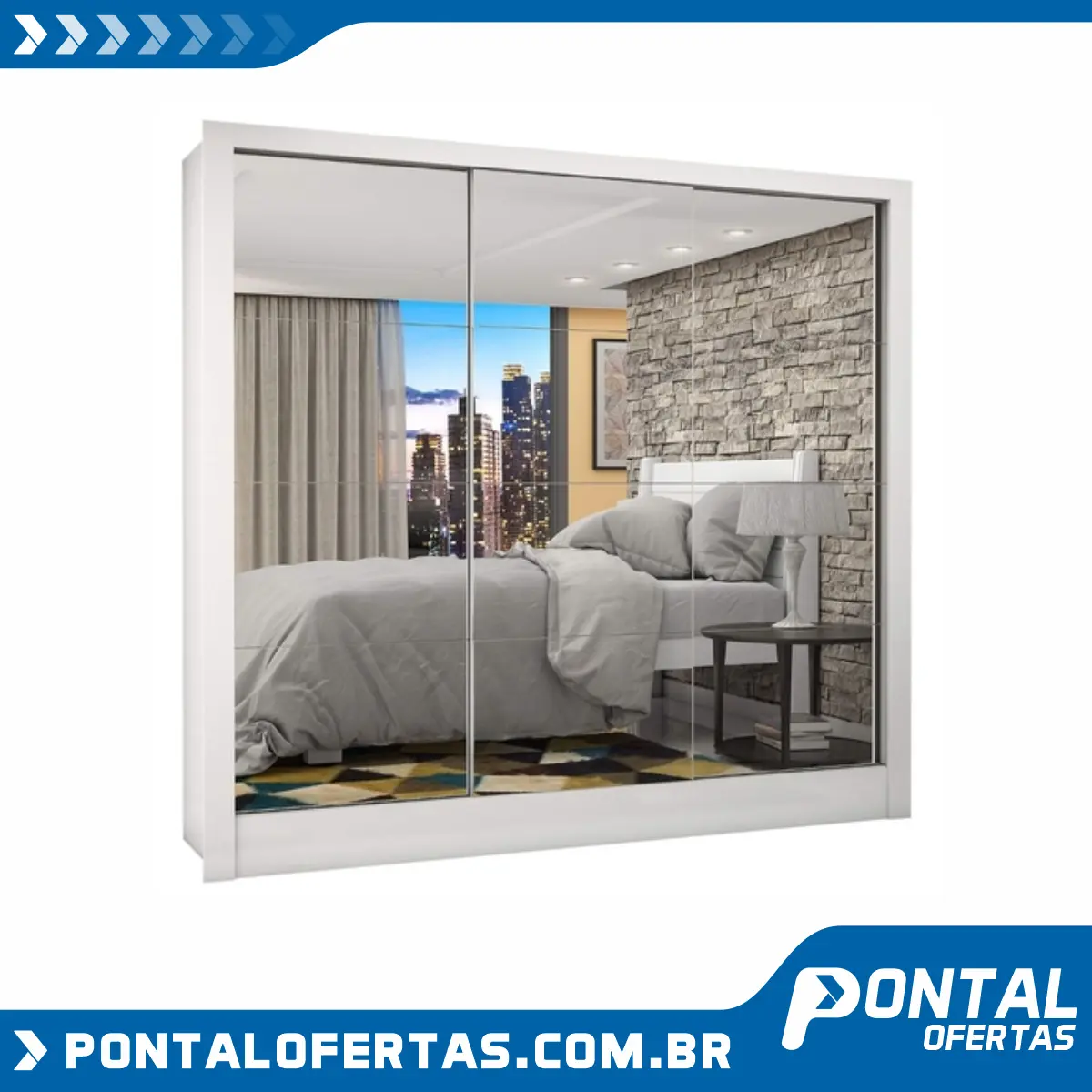 Guarda Roupa Casal 3 Portas com Espelho Porto Premium Espresso Móveis Branco Guarda Roupa Casal 3 Portas com Espelho Porto Premium Espresso Móveis Branco