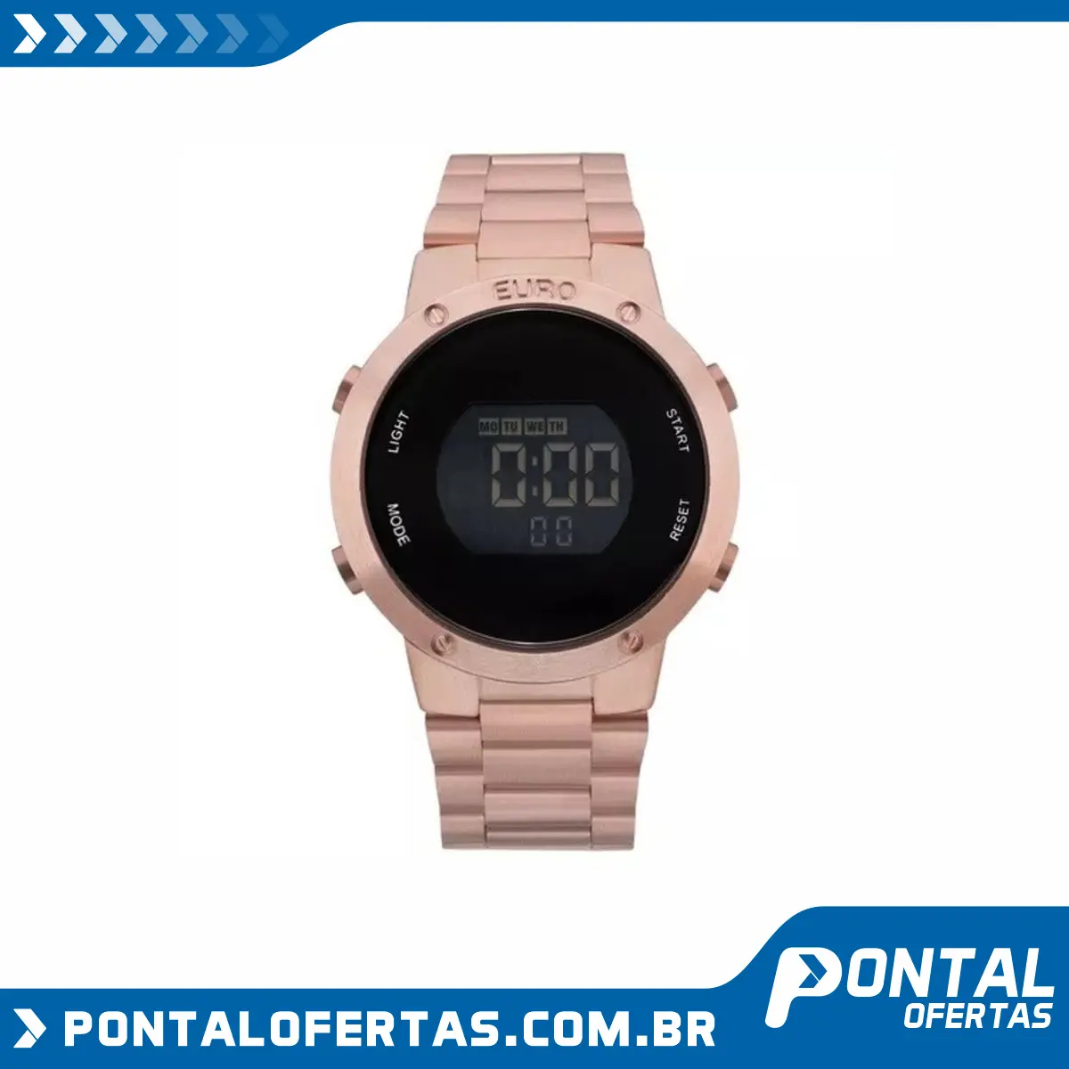 Relógio Euro Feminino Rosa Digital EUBJ3279AF/4J Relógio Euro Feminino Rosa Digital EUBJ3279AF/4J