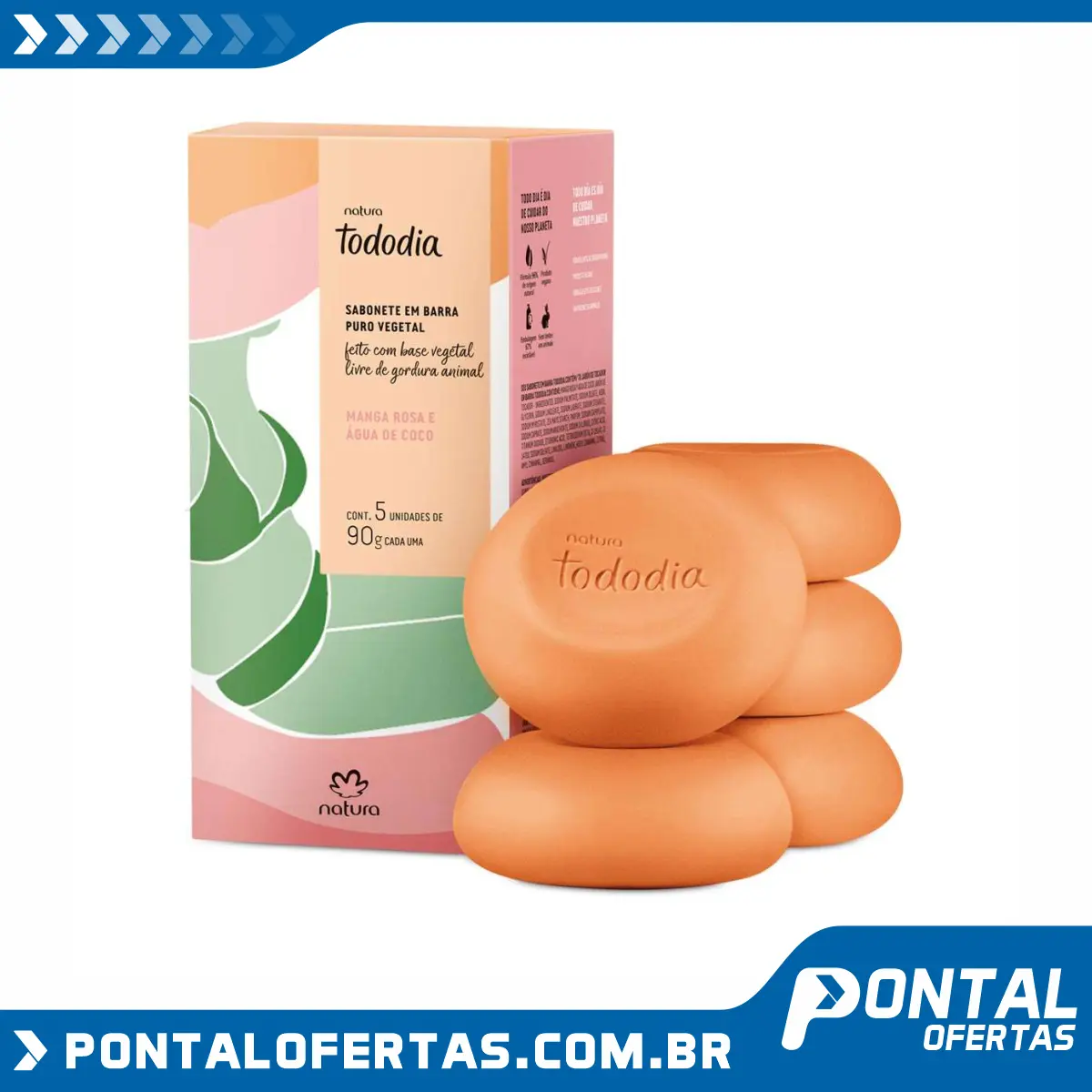 Sabonete em Barra Manga Rosa e Água de Coco Tododia Sabonete em Barra Manga Rosa e Água de Coco Tododia