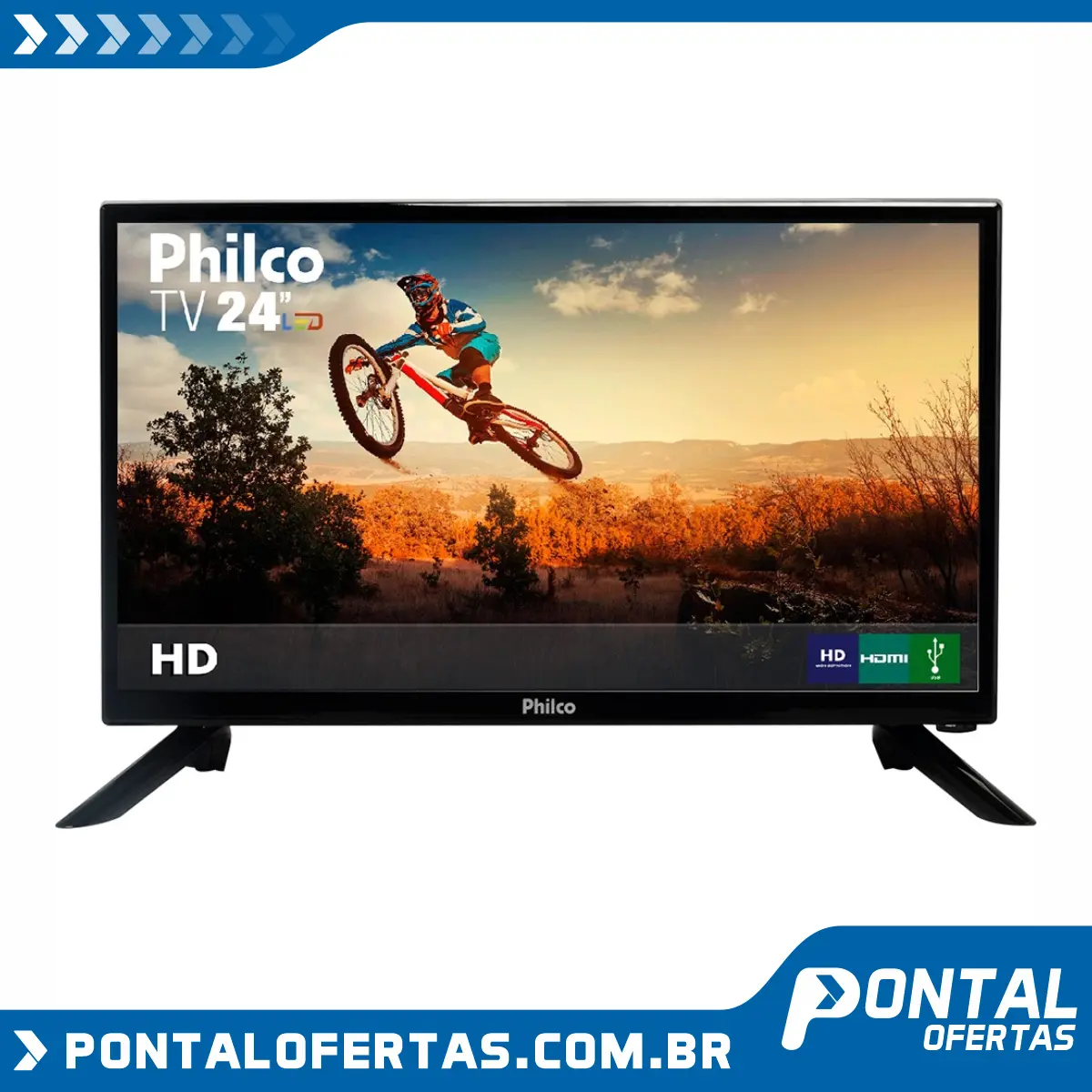 TV LED 24" Philco PH24N91D HD com Conversor Digital 1 HDMI 1 USB TV LED 24" Philco PH24N91D HD com Conversor Digital 1 HDMI 1 USB
