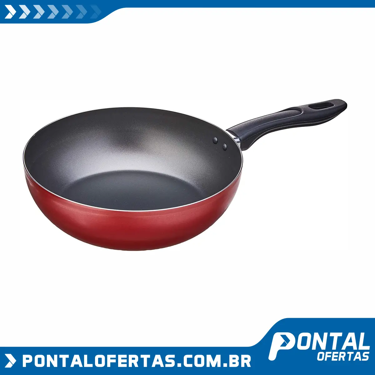 Wok Chilli, 24 cm, 2,3 Litros, 24 x 7 cm, Cereja, Brinox Wok Chilli, 24 cm, 2,3 Litros, 24 x 7 cm, Cereja, Brinox