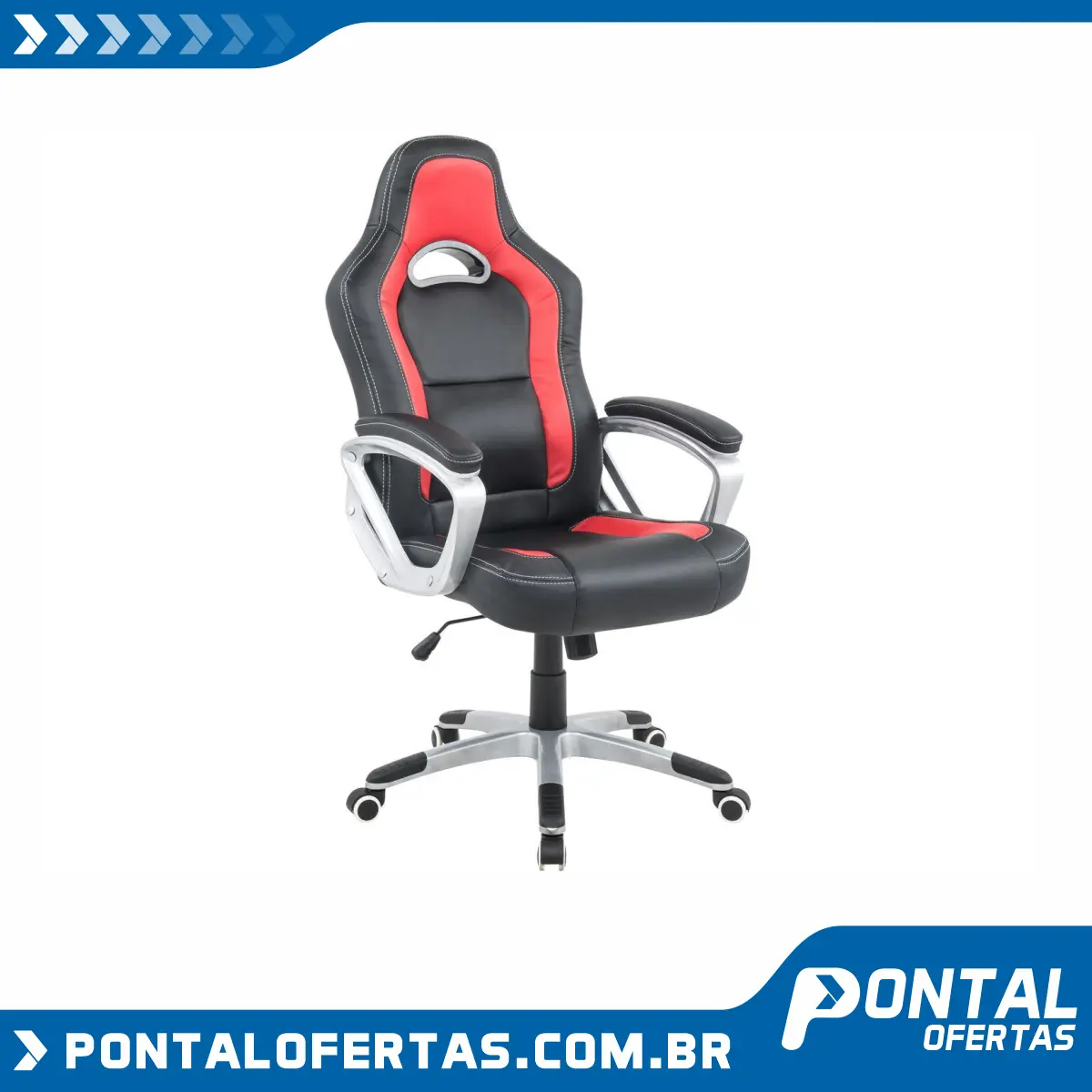 Cadeira Gamer Travel Max - Preta e Vermelha Cadeira Gamer Travel Max - Preta e Vermelha