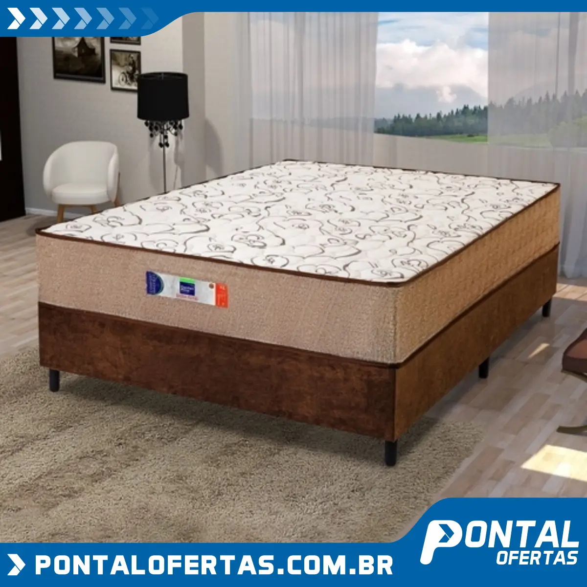 Cama Box Casal Colchão Espuma D33 Semi Ortopédico Extra Firme Max Marrom 138x188x68cm Cama Box Casal Colchão Espuma D33 Semi Ortopédico Extra Firme Max Marrom 138x188x68cm