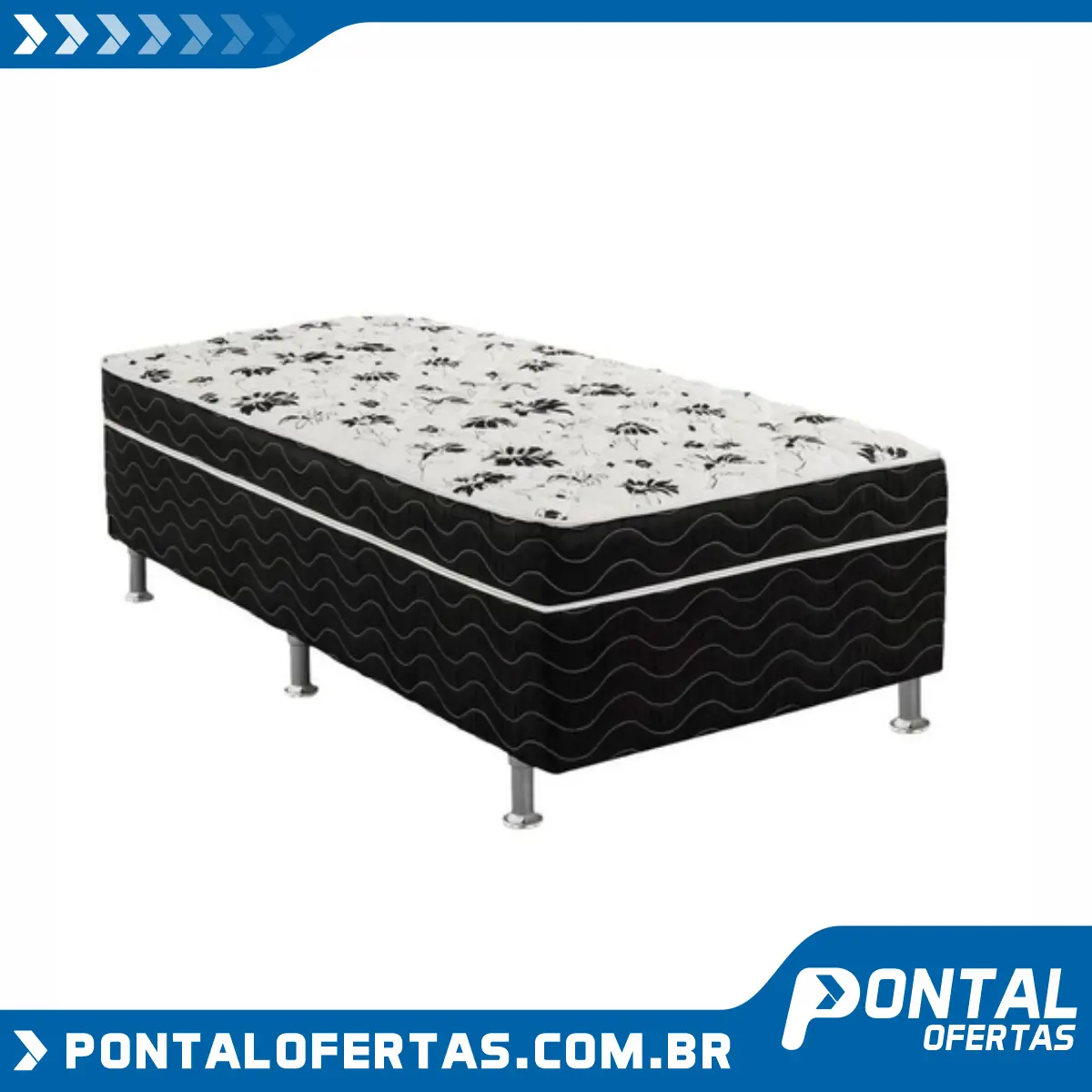 Cama Box Conjugado Solteiro Union D28 Ortobom 88X188X43 - 1050315423 Cama Box Conjugado Solteiro Union D28 Ortobom 88X188X43 - 1050315423