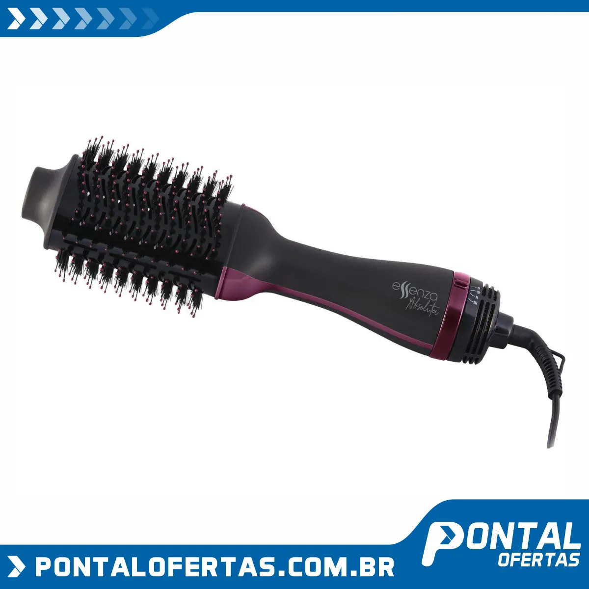 Escova Secadora Essenza EB090 1200W - 3 Níveis de Temperaturas Escova Secadora Essenza EB090 1200W - 3 Níveis de Temperaturas