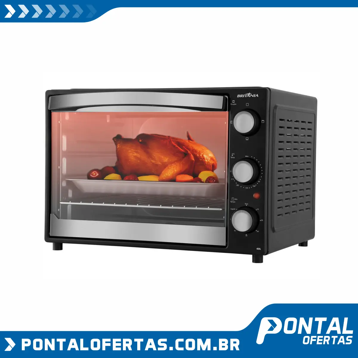 Forno Elétrico de Bancada Britânia 40L - BFE40PI Forno Elétrico de Bancada Britânia 40L - BFE40PI