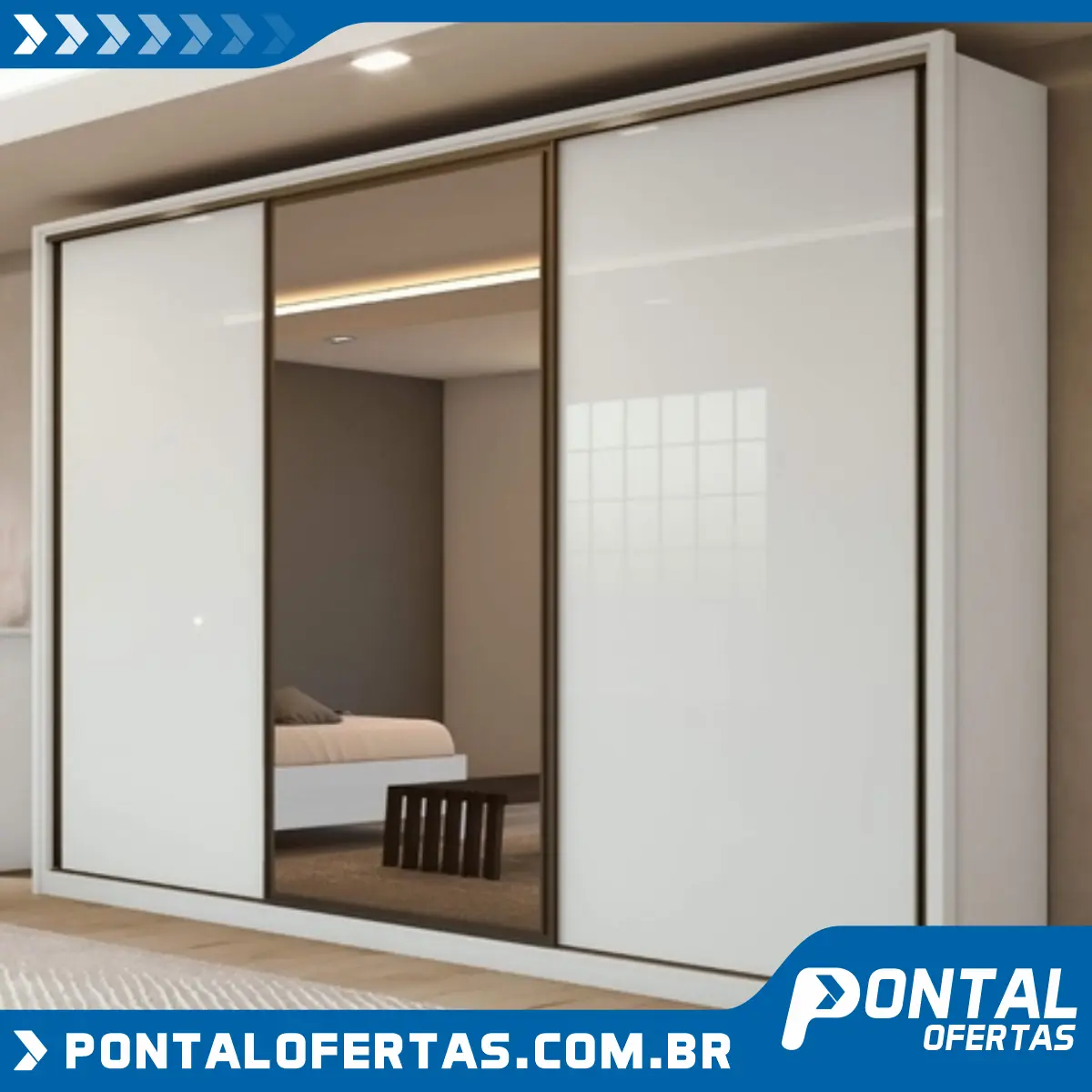 Guarda Roupa Casal com Espelho 3 Portas de Correr 6 Gavetas Spazio Glass Espresso Móveis Branco Guarda Roupa Casal com Espelho 3 Portas de Correr 6 Gavetas Spazio Glass Espresso Móveis Branco