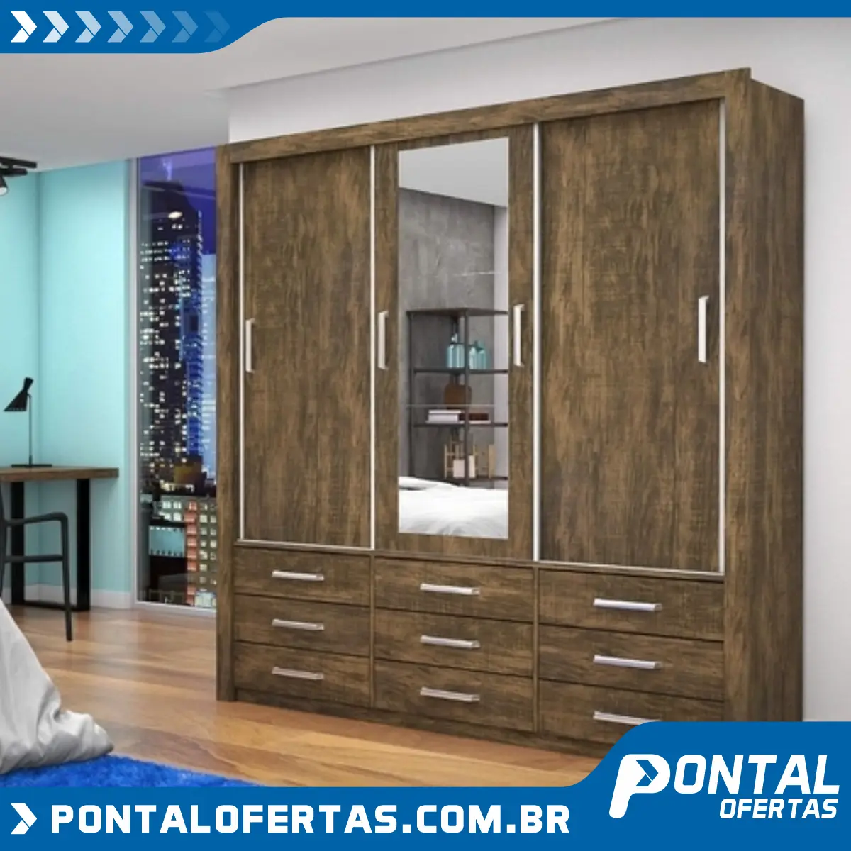 Guarda Roupa Casal com Espelho 3 Portas de Correr Anjos Carioca Móveis Demolição Guarda Roupa Casal com Espelho 3 Portas de Correr Anjos Carioca Móveis Demolição