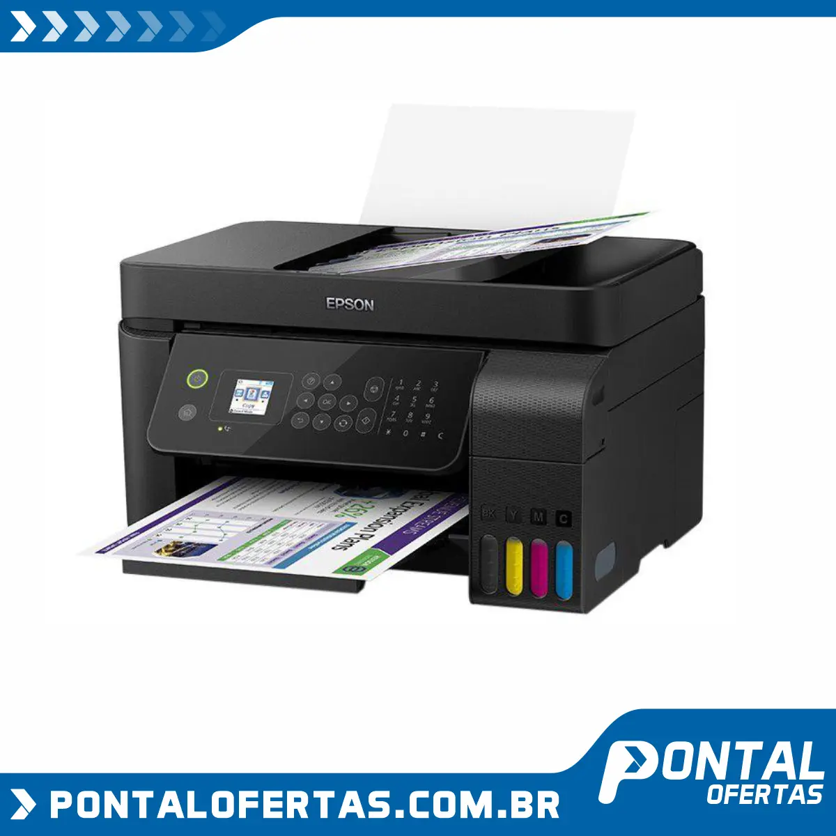 Impressora Multifuncional Epson EcoTank L5190 - Tanque de Tinta Colorido Wi-Fi USB Impressora Multifuncional Epson EcoTank L5190 - Tanque de Tinta Colorido Wi-Fi USB