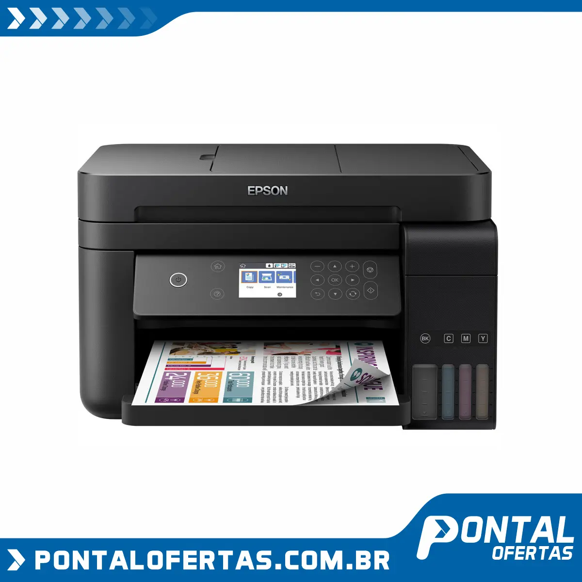 Impressora Multifuncional Epson EcoTank L6171 - Tanque de Tinta Wi-Fi Colorida USB Impressora Multifuncional Epson EcoTank L6171 - Tanque de Tinta Wi-Fi Colorida USB