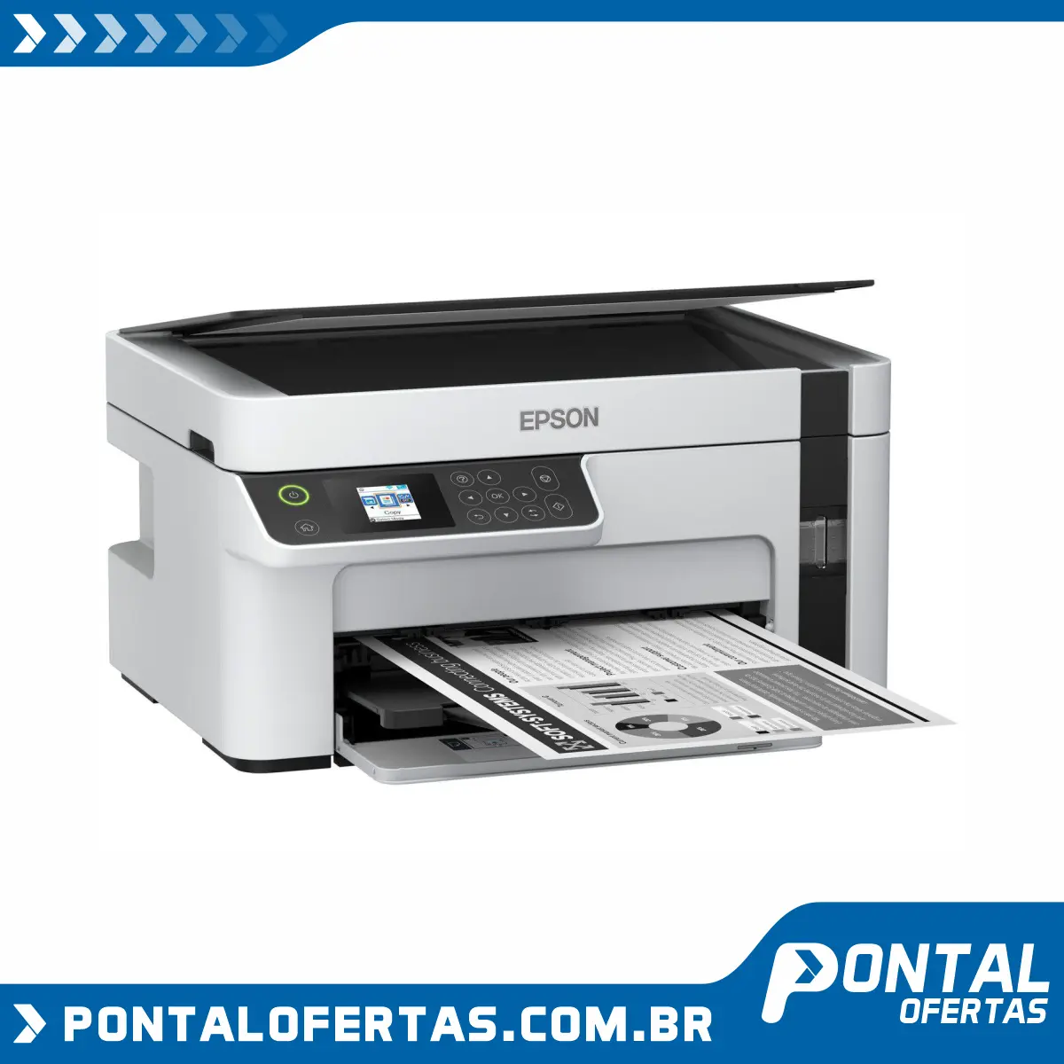 Impressora Multifuncional Epson EcoTank M2120 - Tanque de Tinta Monocromática Wi-Fi USB Impressora Multifuncional Epson EcoTank M2120 - Tanque de Tinta Monocromática Wi-Fi USB