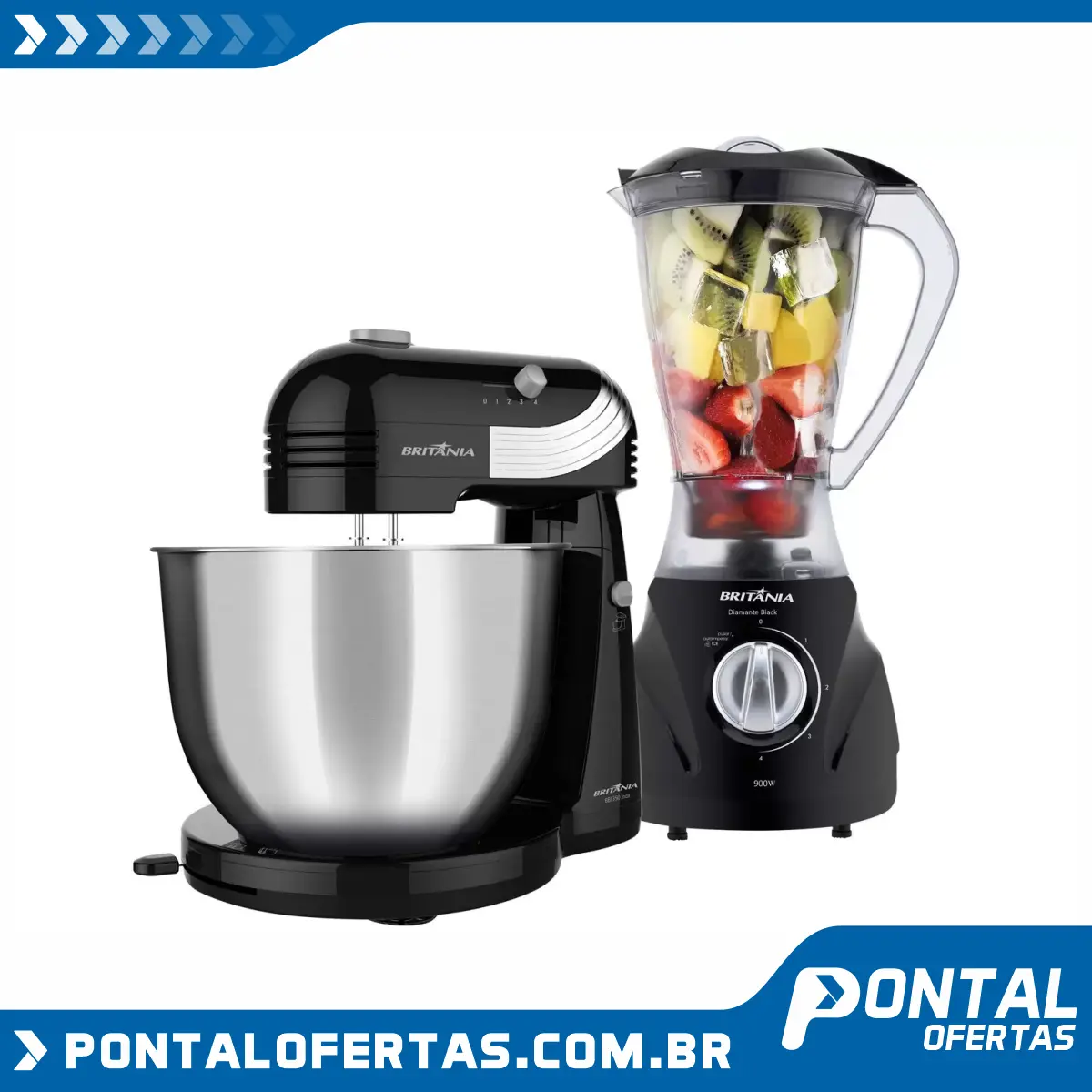 Kit BKT39P Britânia com Liquidificador - Batedeira Kit BKT39P Britânia com Liquidificador - Batedeira