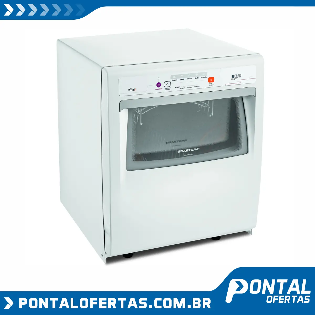 Lava Louças 8 Serviços Brastemp Compacta Branca com Ciclo Pesado Lava Louças 8 Serviços Brastemp Compacta Branca com Ciclo Pesado