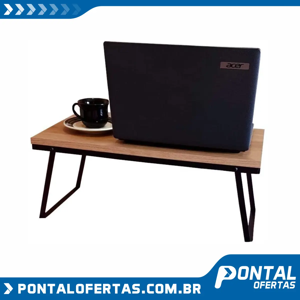 Mesa Dobrável Para Notebook Strassis Design SD-3006 COR: Preto Mesa Dobrável Para Notebook Strassis Design SD-3006 COR: Preto