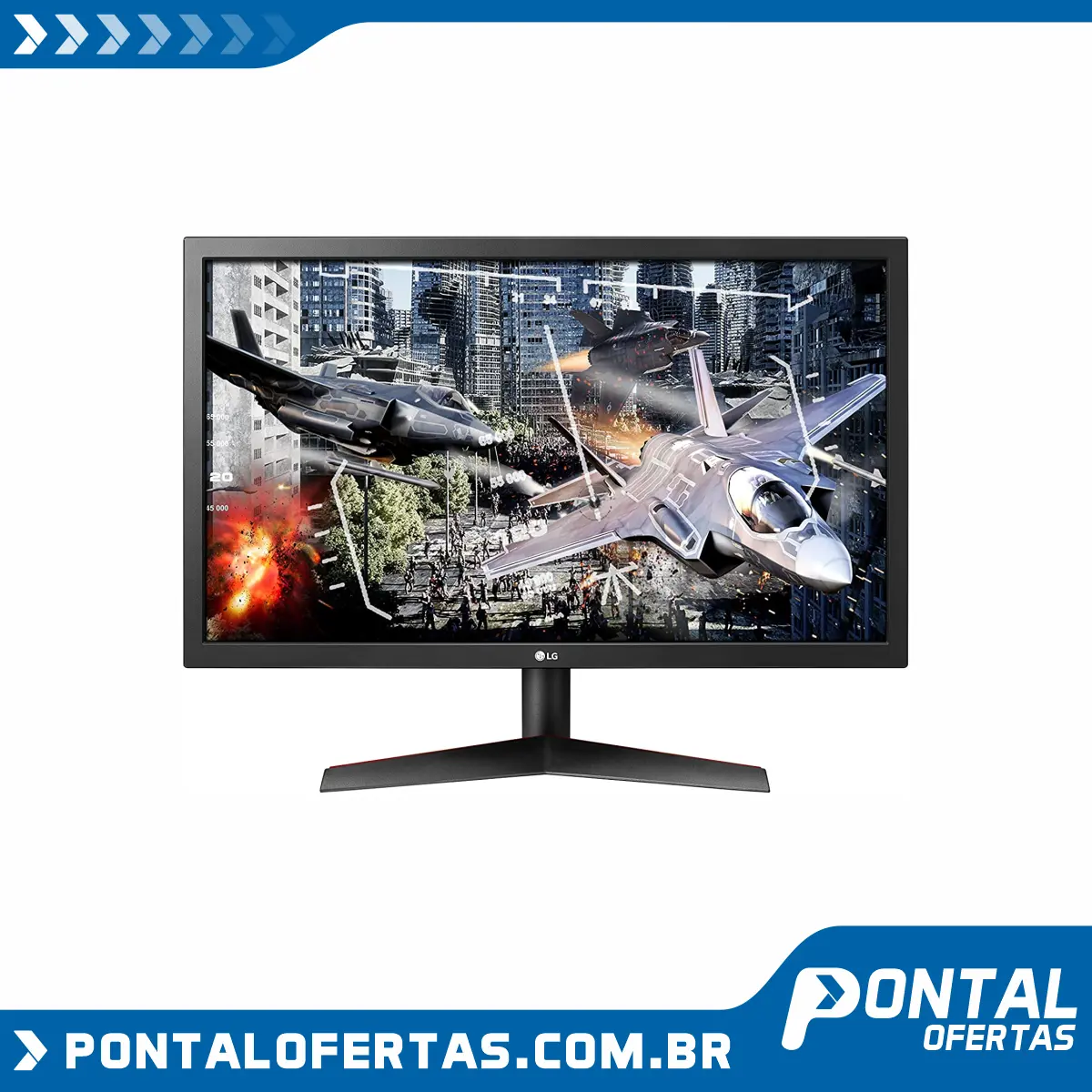 Monitor Gamer LG 24" LED Full HD 144Hz, 1ms MBR, HDMI x2, DisplayPort, AMD RADEON FreeSync, LG, 24GL600F, LED, 23.6 Monitor Gamer LG 24" LED Full HD 144Hz, 1ms MBR, HDMI x2, DisplayPort, AMD RADEON FreeSync, LG, 24GL600F, LED, 23.6