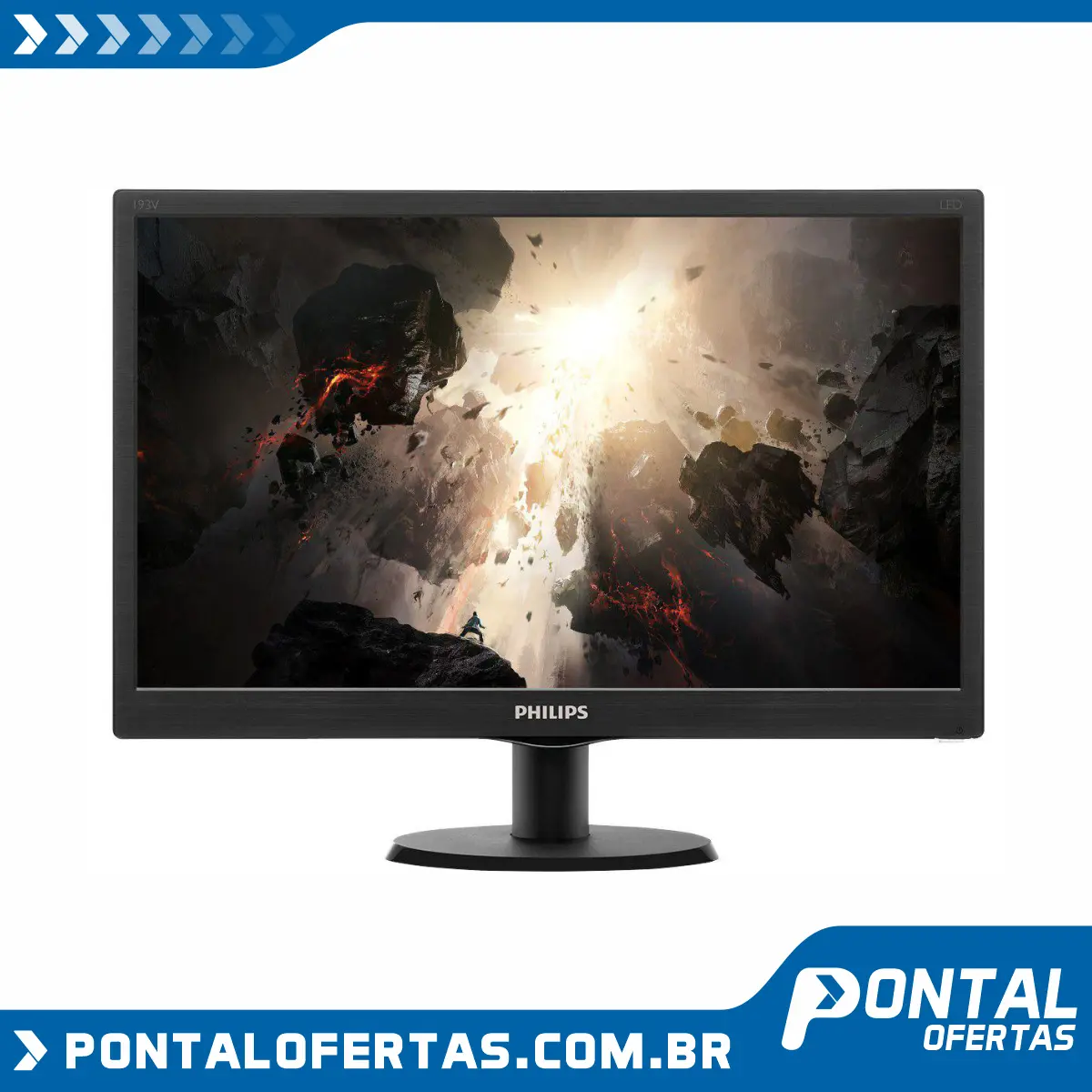 Monitor para PC Philips V Line 193V5LHSB2 - 18,5” LED Widescreen HD HDMI VGA Monitor para PC Philips V Line 193V5LHSB2 - 18,5” LED Widescreen HD HDMI VGA