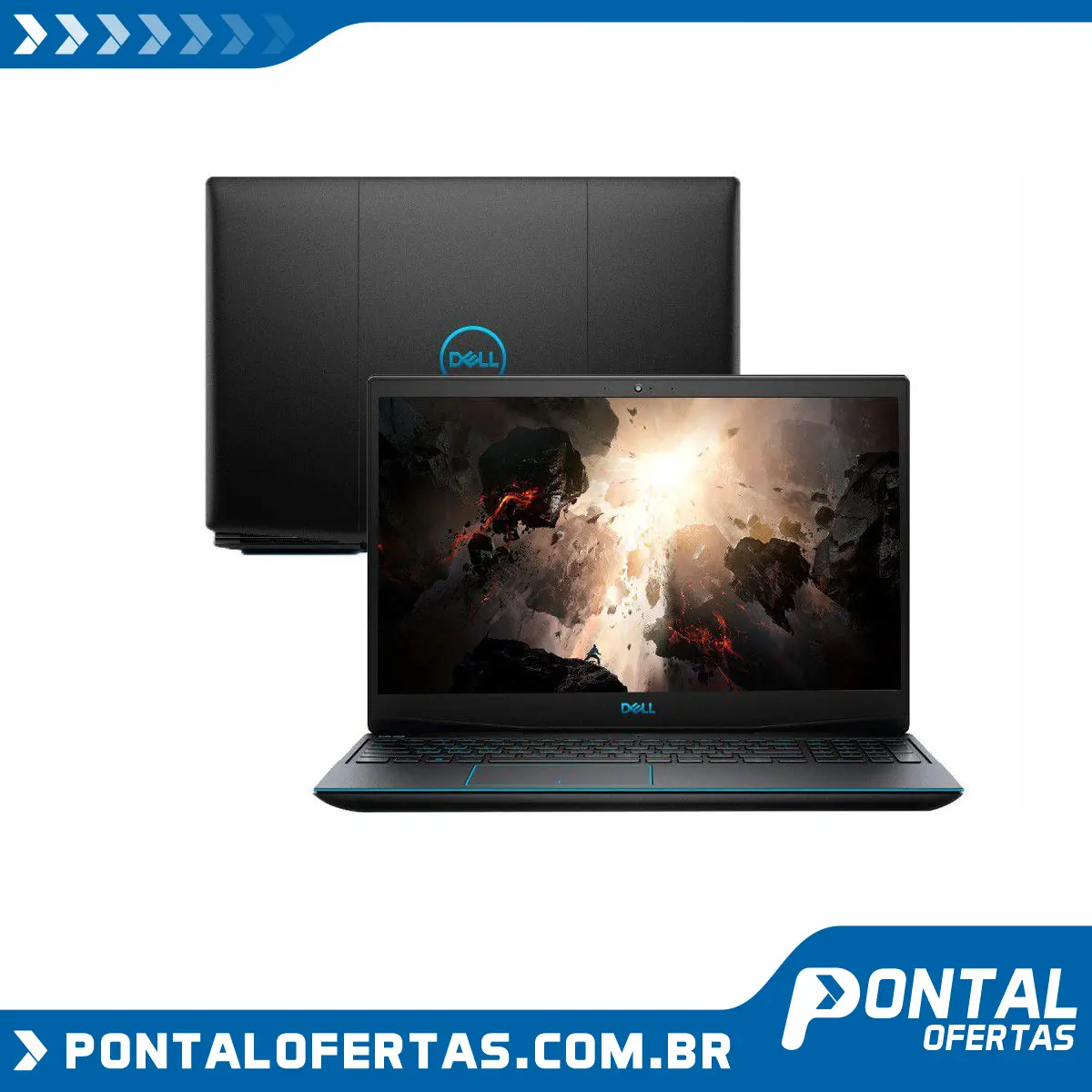 Notebook Gamer Dell G3-3500-A40P Intel Core i7 - 16GB 512GB SSD 15,6” Full HD NVIDIA RTX 2060 6GB Notebook Gamer Dell G3-3500-A40P Intel Core i7 - 16GB 512GB SSD 15,6” Full HD NVIDIA RTX 2060 6GB
