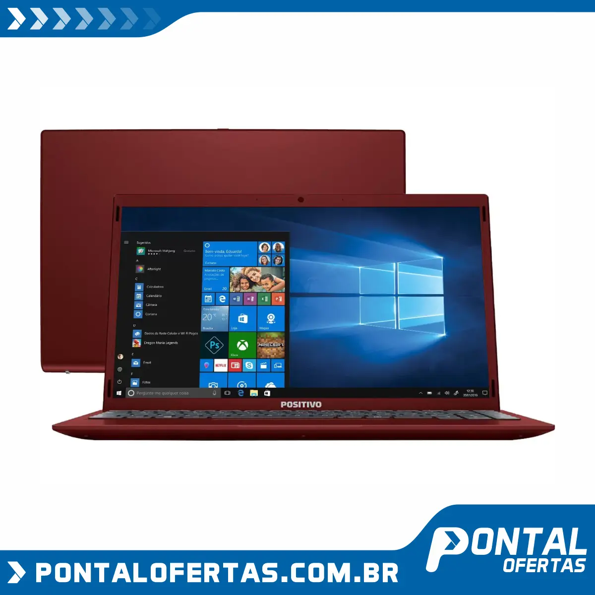 Notebook Positivo Motion Red Q464C Intel Atom - Quad-Core 4GB 64GB eMMC 64GB Nuvem 14,1” LED Notebook Positivo Motion Red Q464C Intel Atom - Quad-Core 4GB 64GB eMMC 64GB Nuvem 14,1” LED