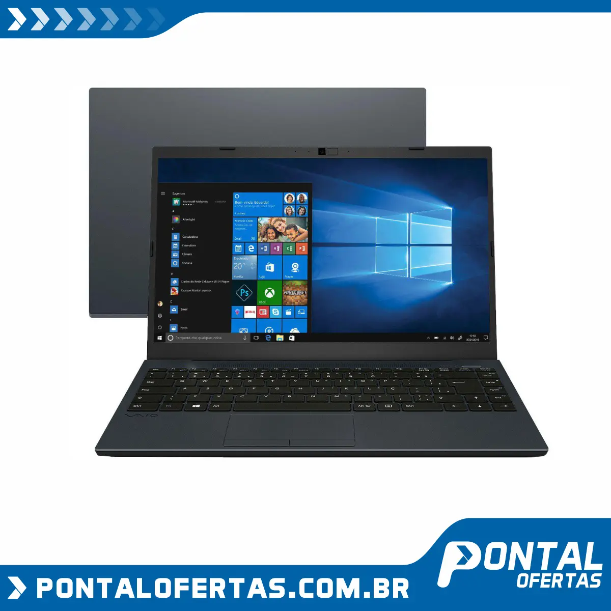 Notebook Vaio FE14 VJFE43F11X-B0111H Intel Core i3 - 4GB 256GB SSD 14” Full HD Windows 10 Notebook Vaio FE14 VJFE43F11X-B0111H Intel Core i3 - 4GB 256GB SSD 14” Full HD Windows 10