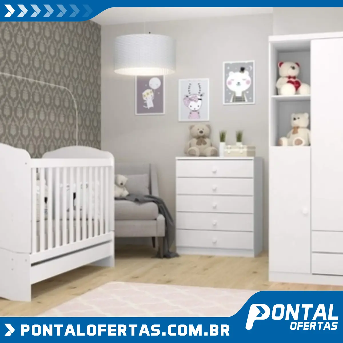 Quarto Infantil com Guarda Roupa 3 Portas Cômoda e Berço 3 em 1 Lápis de Cor Espresso Móveis Quarto Infantil com Guarda Roupa 3 Portas Cômoda e Berço 3 em 1 Lápis de Cor Espresso Móveis