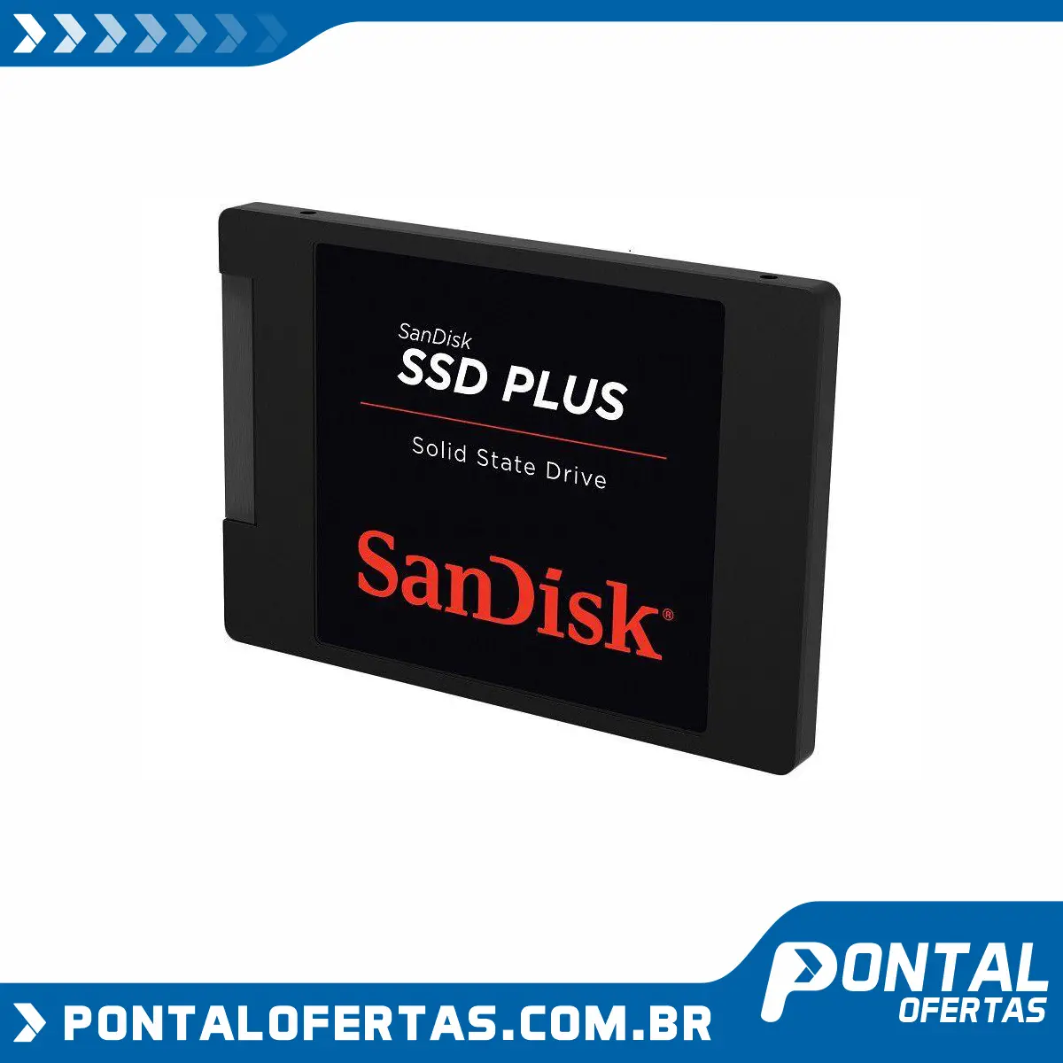 SSD 240GB SanDisk SATA 3 2,5” - Leitura 530MB/s e Gravação 440MB/s Plus SSD 240GB SanDisk SATA 3 2,5” - Leitura 530MB/s e Gravação 440MB/s Plus