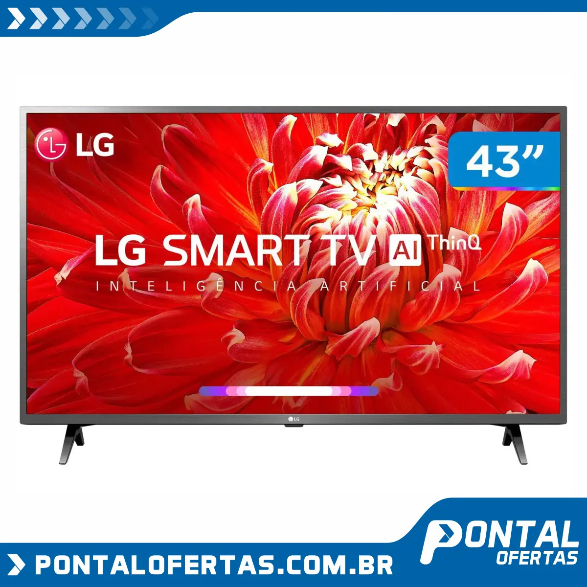 Smart TV LED 43” LG 43LM6300PSB Full HD Wi-Fi - Inteligência Artificial 3 HDMI 2 USB Smart TV LED 43” LG 43LM6300PSB Full HD Wi-Fi - Inteligência Artificial 3 HDMI 2 USB