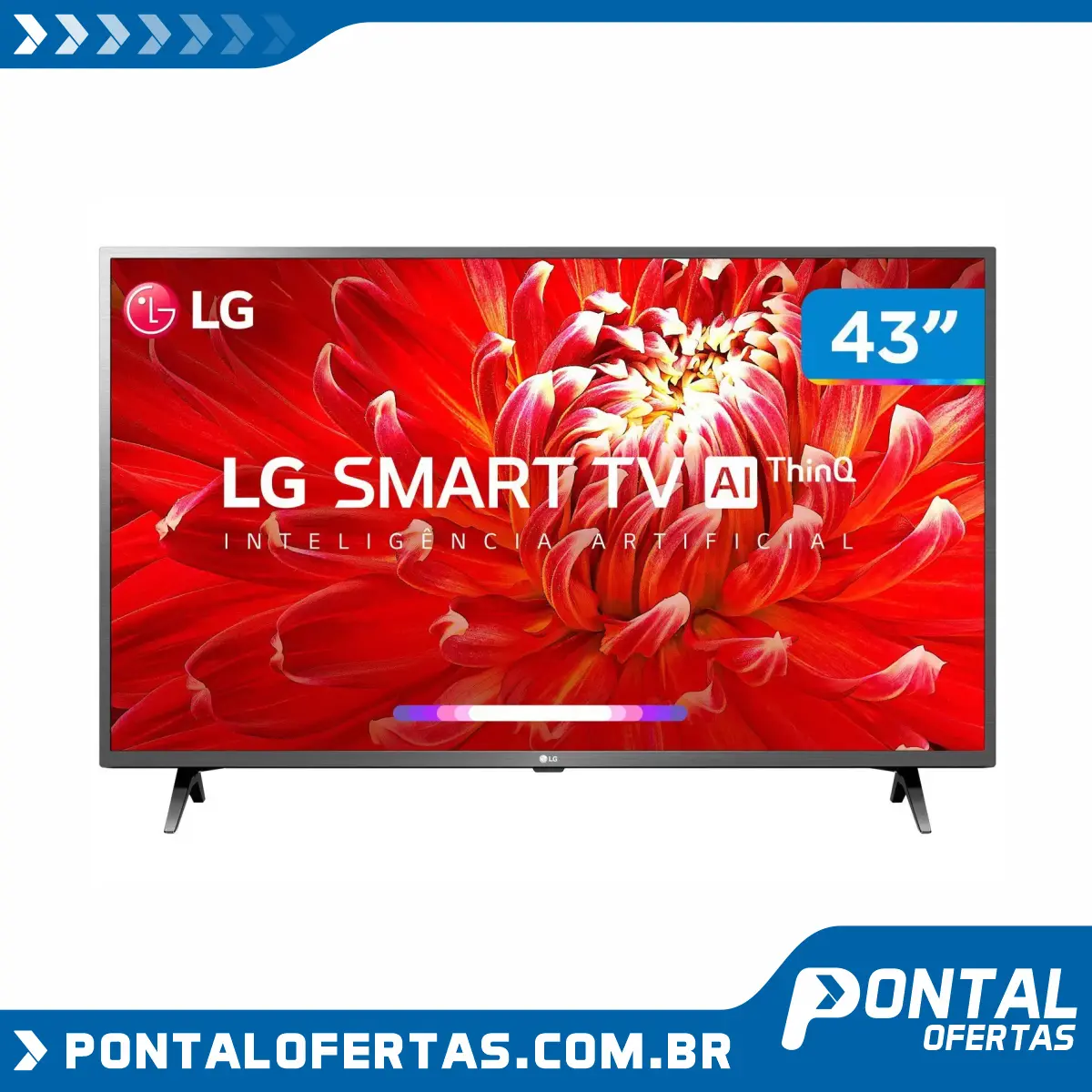 Smart TV LED 43” LG 43LM6300PSB Full HD Wi-Fi - Inteligência Artificial 3 HDMI 2 USB Smart TV LED 43” LG 43LM6300PSB Full HD Wi-Fi - Inteligência Artificial 3 HDMI 2 USB