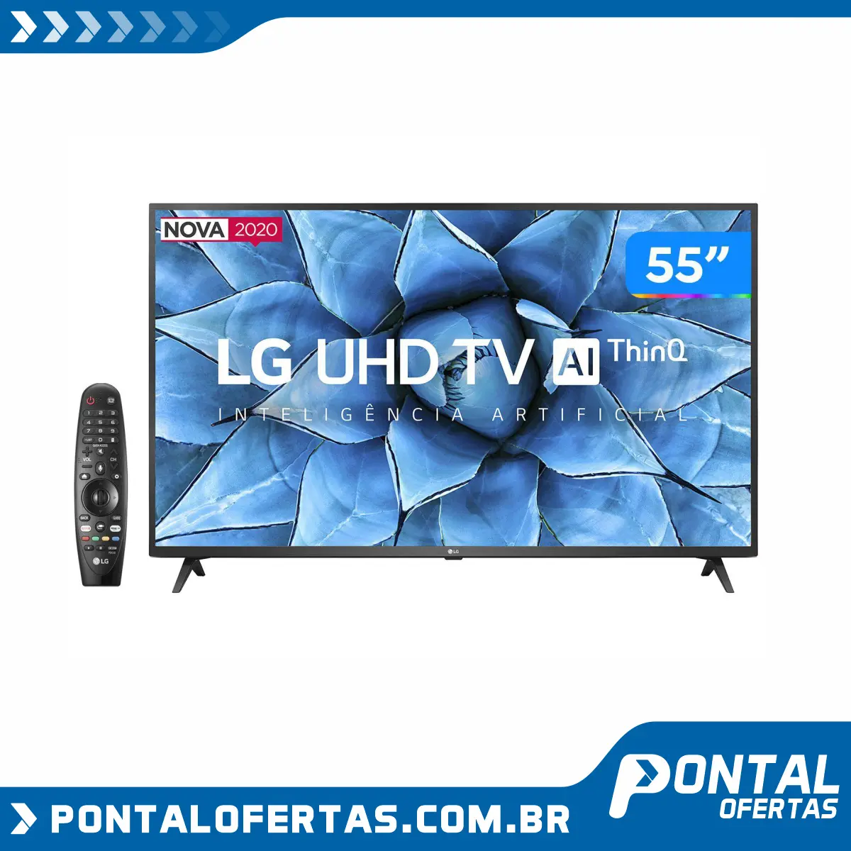 Smart TV UHD 4K LED IPS 55” LG 55UN7310PSC Wi-Fi - Bluetooth HDR Inteligência Artificial 3 HDMI 2 USB Smart TV UHD 4K LED IPS 55” LG 55UN7310PSC Wi-Fi - Bluetooth HDR Inteligência Artificial 3 HDMI 2 USB