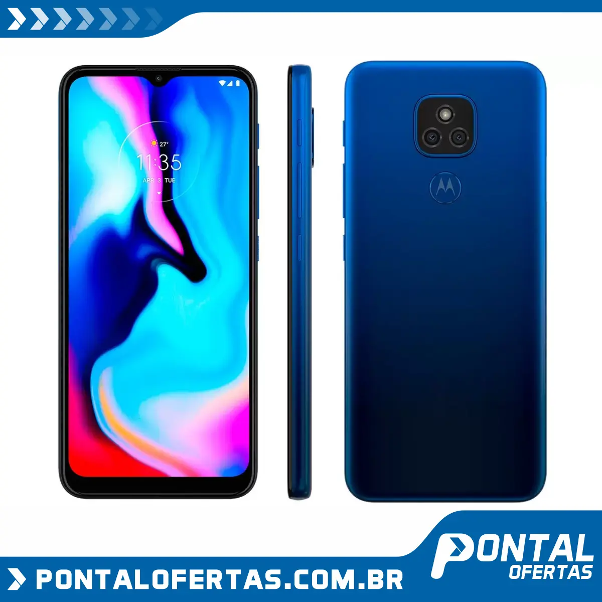 Smartphone Motorola Moto E7 Plus 64GB Azul Navy - 4G Octa-Core 4GB RAM 6,5” Câm. Dupla + Selfie 8MP Smartphone Motorola Moto E7 Plus 64GB Azul Navy - 4G Octa-Core 4GB RAM 6,5” Câm. Dupla + Selfie 8MP