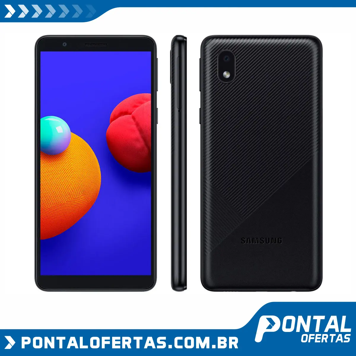 Smartphone Samsung Galaxy A01 Core 32GB Preto - Processador Quad-Core 2GB RAM Câm.8MP + Selfie 5MP Smartphone Samsung Galaxy A01 Core 32GB Preto - Processador Quad-Core 2GB RAM Câm.8MP + Selfie 5MP