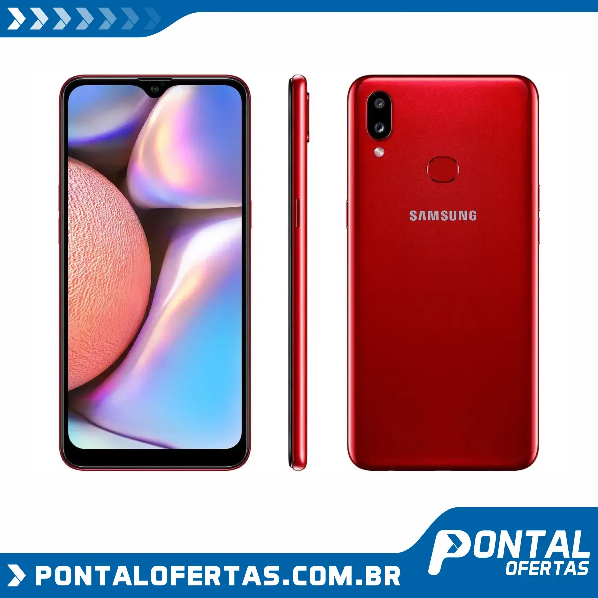 Smartphone Samsung Galaxy A10s 32GB Vermelho - 4G 2GB RAM 6,2” Câm. Dupla + Selfie 8MP Smartphone Samsung Galaxy A10s 32GB Vermelho - 4G 2GB RAM 6,2” Câm. Dupla + Selfie 8MP