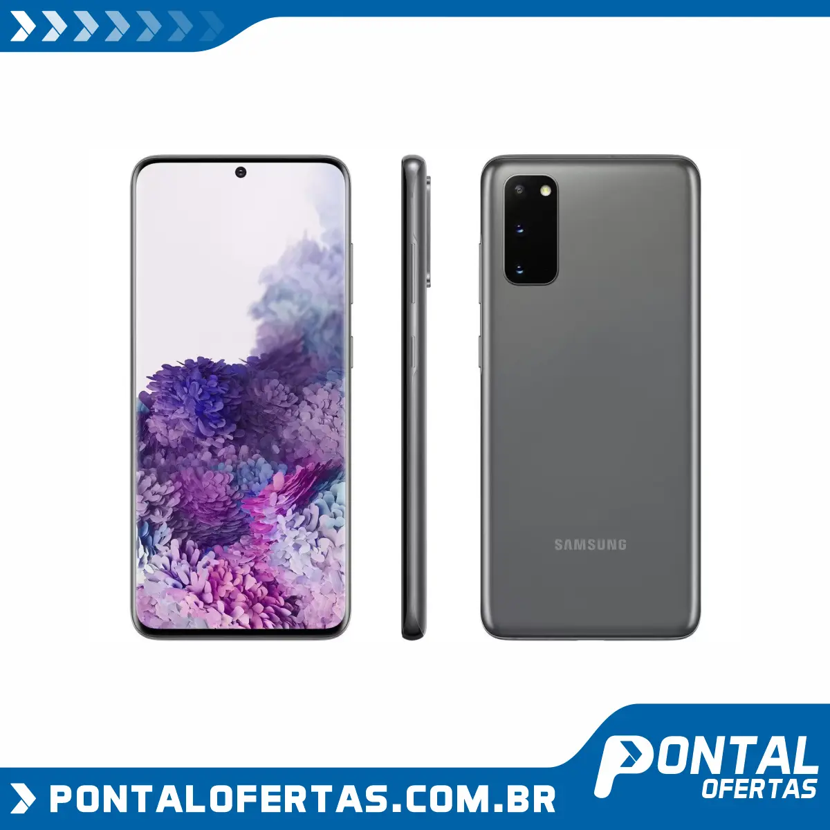 Smartphone Samsung Galaxy S20 128GB Cosmic Gray - Octa-Core 8GB RAM 6,2” Câm. Tripla + Selfie 10MP Smartphone Samsung Galaxy S20 128GB Cosmic Gray - Octa-Core 8GB RAM 6,2” Câm. Tripla + Selfie 10MP