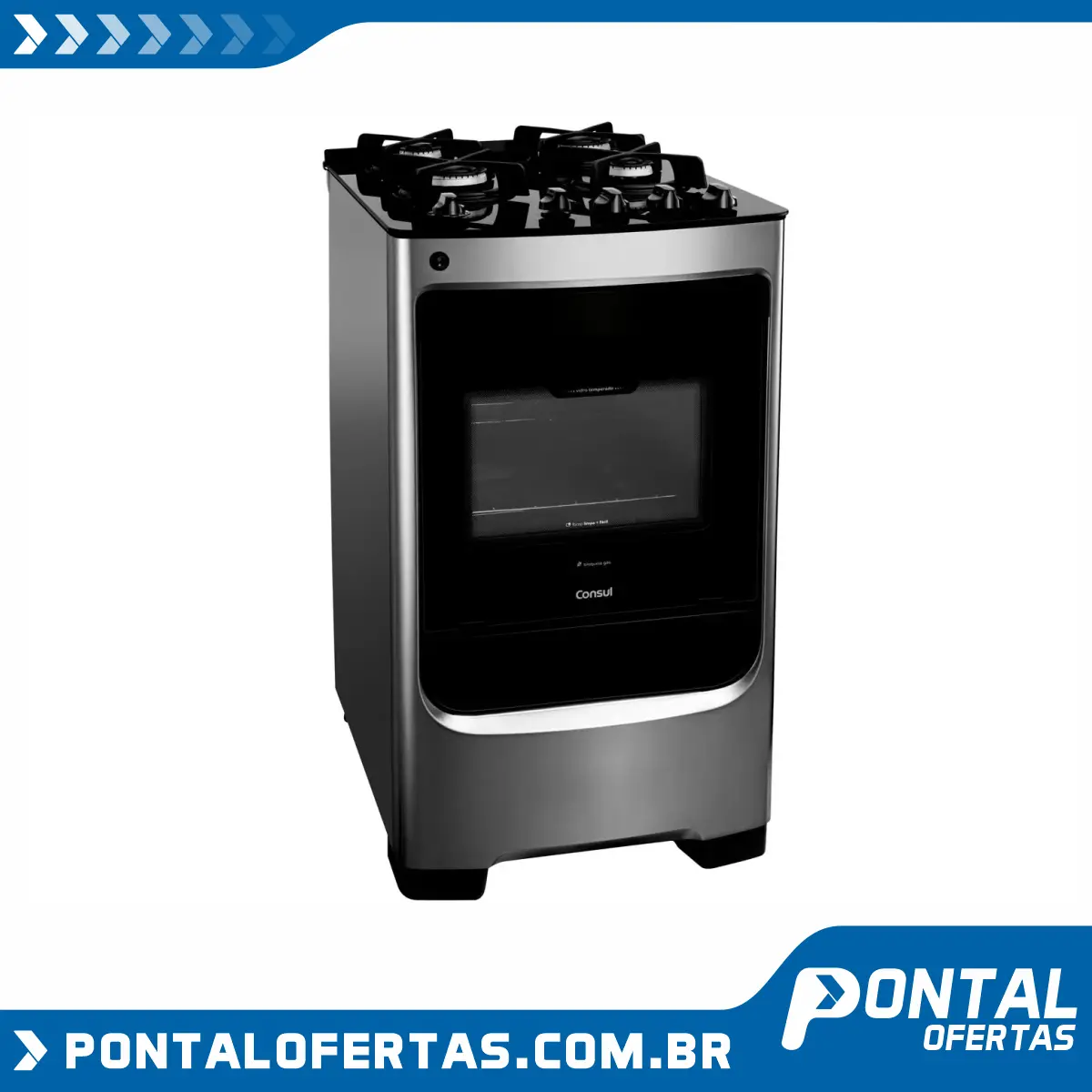 Fogão 4 Bocas Mesa de Vidro Consul - Acendimento Automático CFO4 VAR Fogão 4 Bocas Mesa de Vidro Consul - Acendimento Automático CFO4 VAR