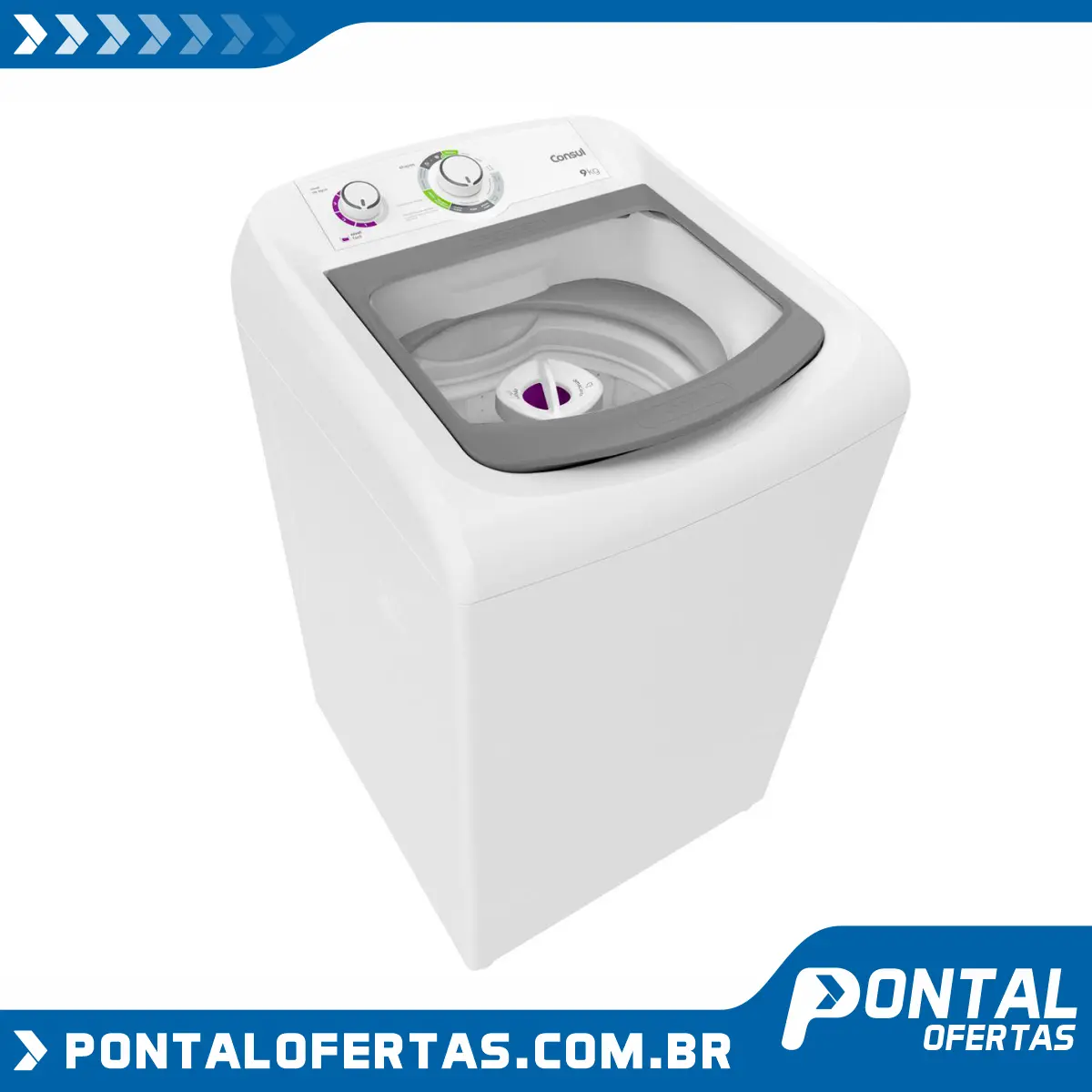 Lavadora de Roupas Consul CWB09 ABANA - 9Kg 15 Programas de Lavagem Lavadora de Roupas Consul CWB09 ABANA - 9Kg 15 Programas de Lavagem