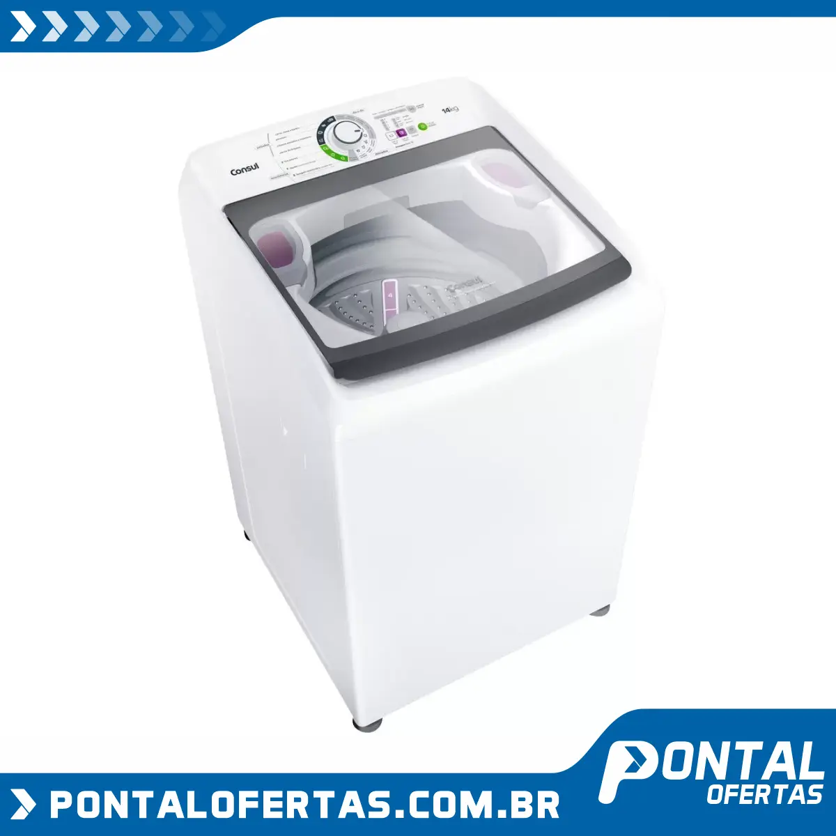 Lavadora de Roupas Consul CWH14AB 14Kg - 14 Programas de Lavagem Lavadora de Roupas Consul CWH14AB 14Kg - 14 Programas de Lavagem