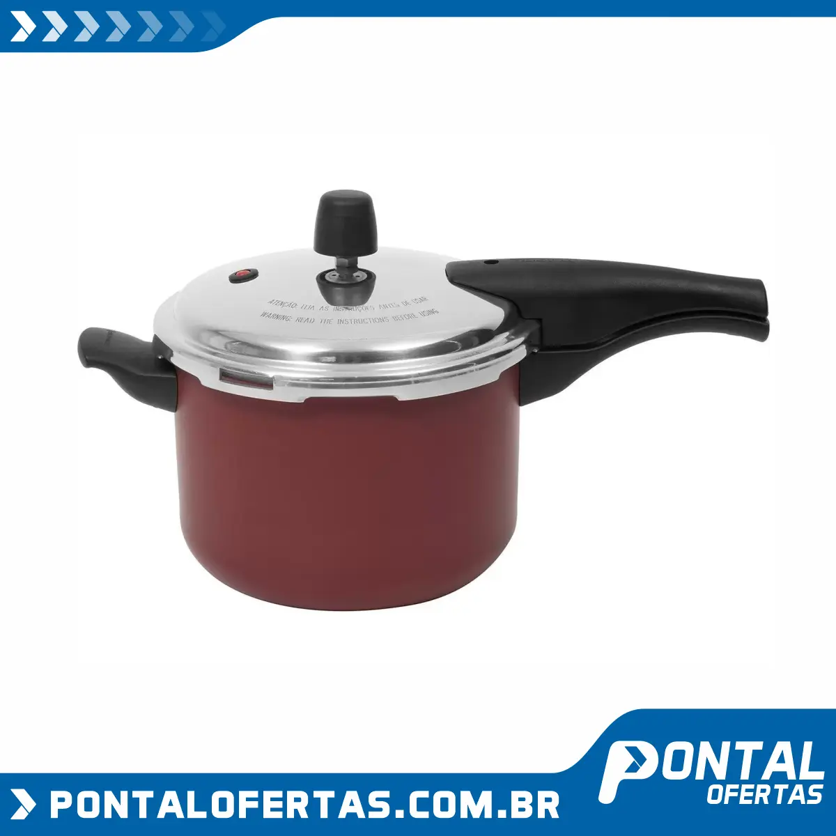 Panela de Pressão Tramontina Antiaderente - Vermelha 4,5L Vancouver Panela de Pressão Tramontina Antiaderente - Vermelha 4,5L Vancouver