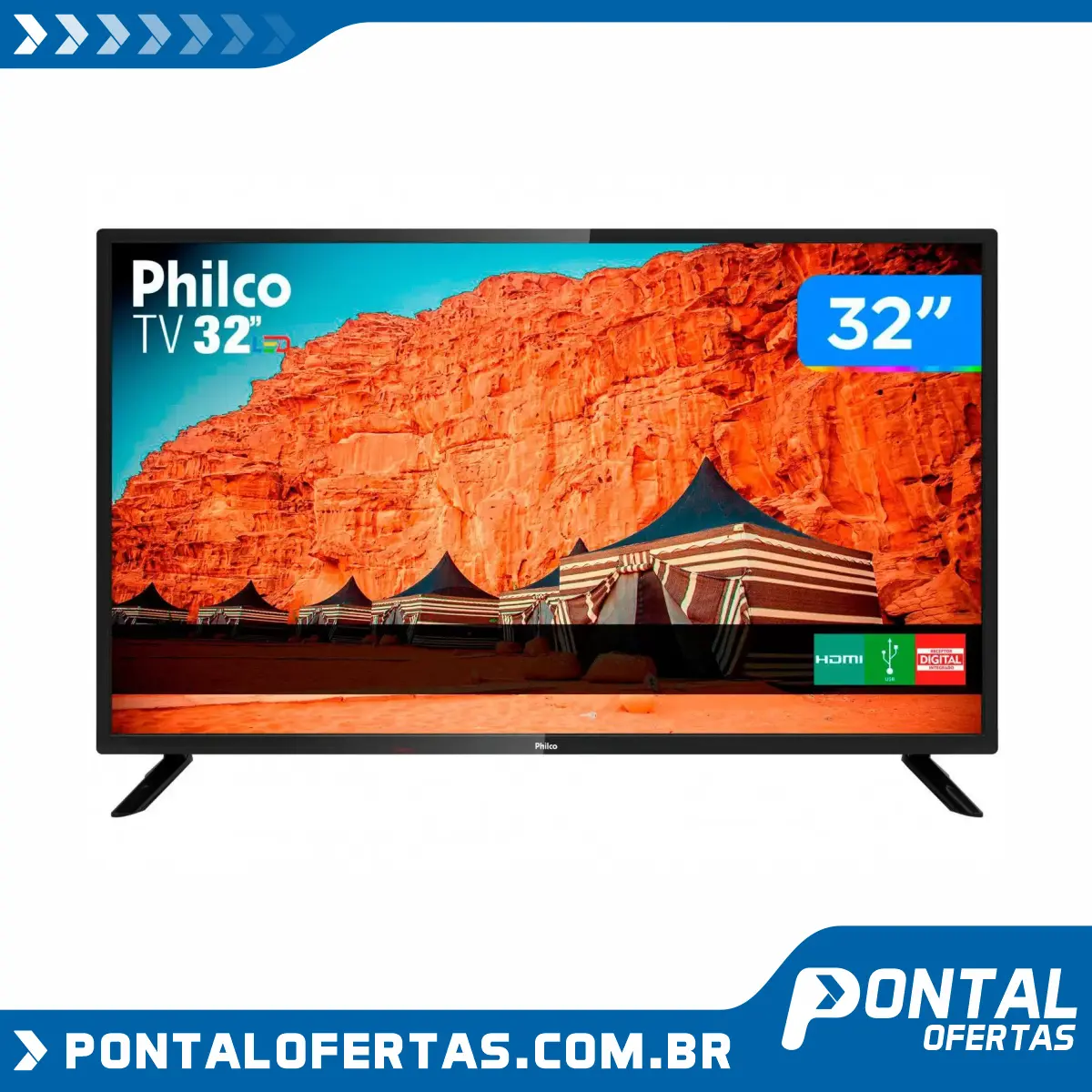 TV D-LED 32” Philco PTV32F10D 2 HDMI 1 USB TV D-LED 32” Philco PTV32F10D 2 HDMI 1 USB