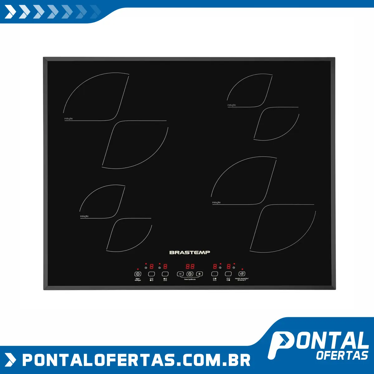 Cooktop 4 bocas de indução Brastemp com timer touch Cooktop 4 bocas de indução Brastemp com timer touch