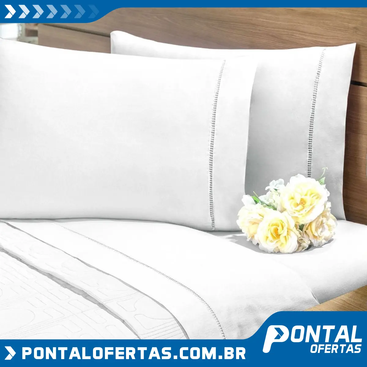 Jogo Lençol Percal 400 Fios Ponto Palito Cama Casal 3pçs Jogo Lençol Percal 400 Fios Ponto Palito Cama Casal 3pçs
