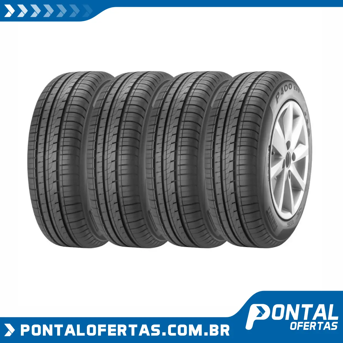Kit 4 Pneus Aro 14 175/70R14 Pirelli P400 EVO Kit 4 Pneus Aro 14 175/70R14 Pirelli P400 EVO