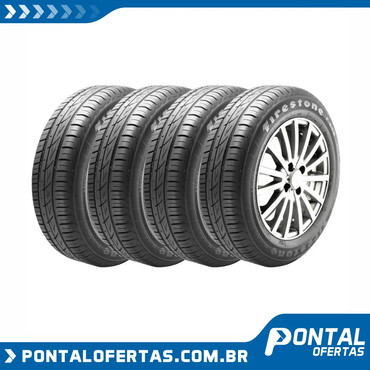 Kit 4 Pneus Aro 15 195/55R15 Firestone F-600 Kit 4 Pneus Aro 15 195/55R15 Firestone F-600